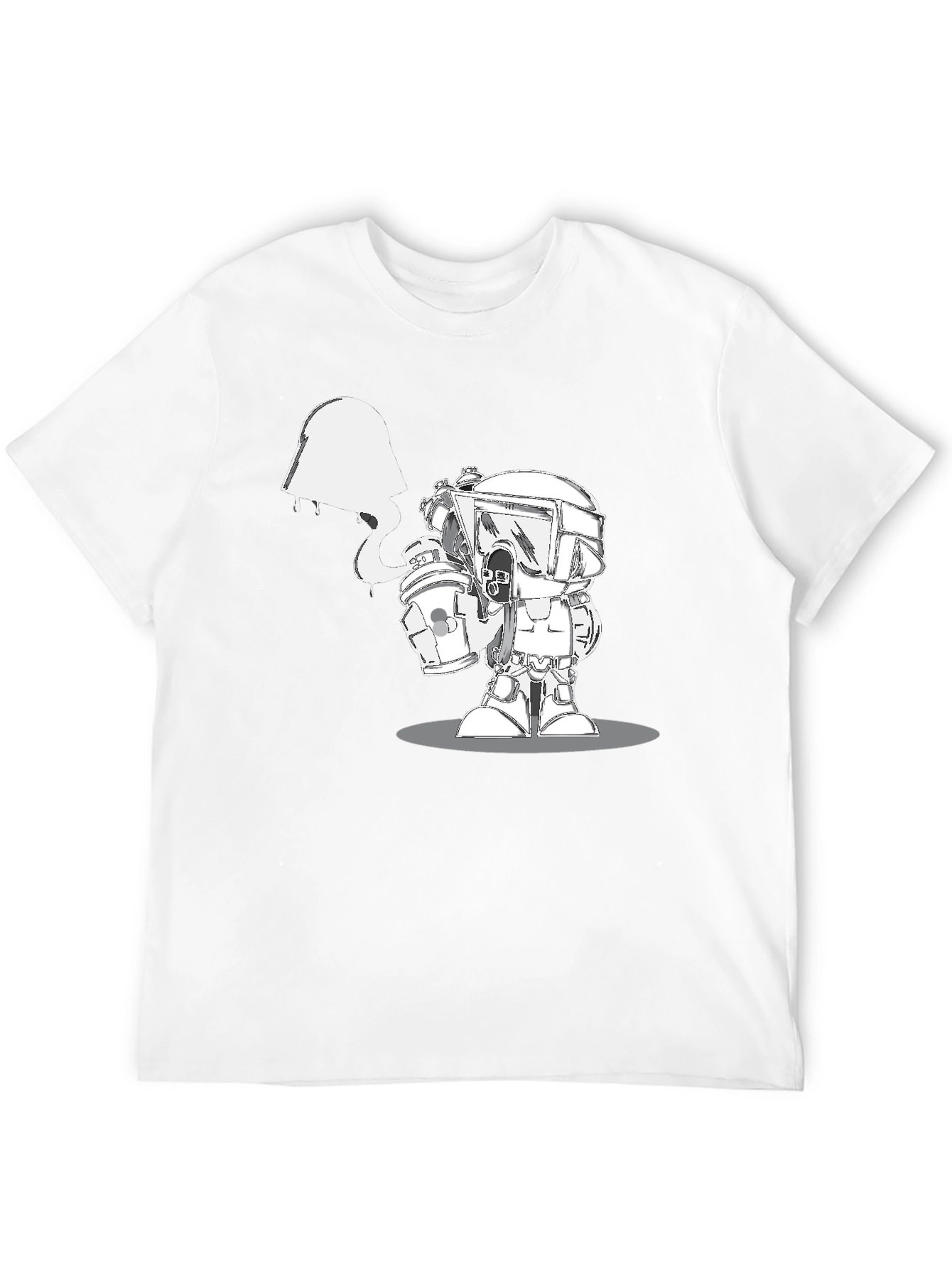 Unique Graphic Print Black Cotton Blend T-Shirt