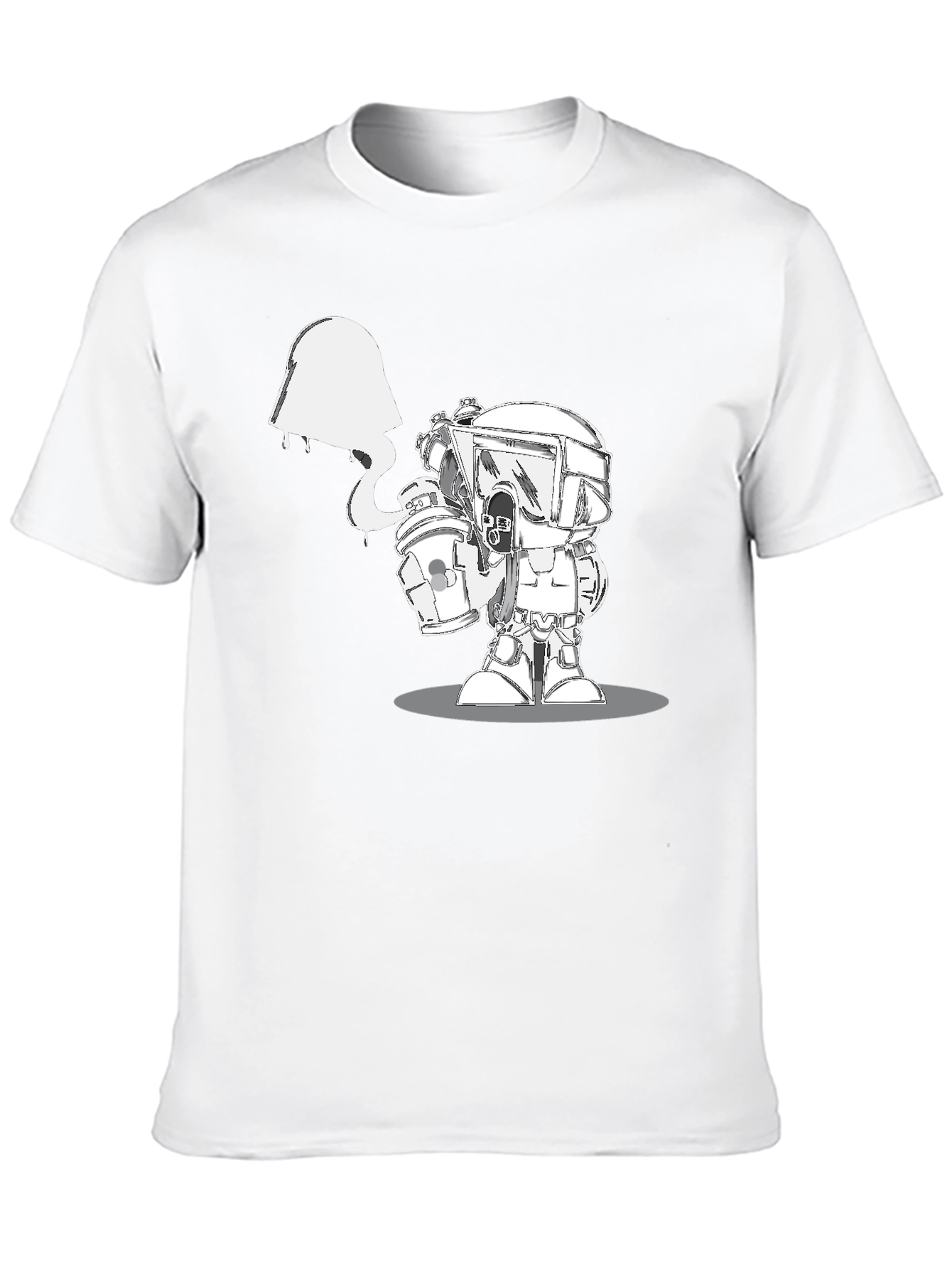 Unique Graphic Print Black Cotton Blend T-Shirt