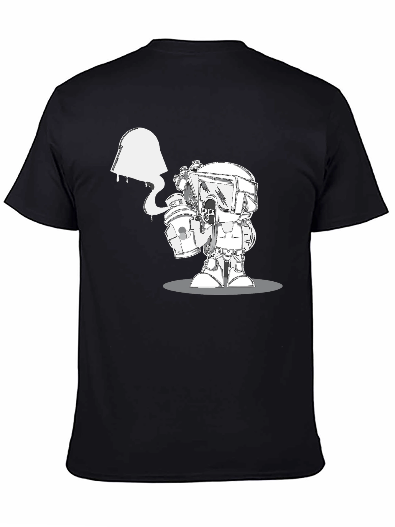 Unique Graphic Print Black Cotton Blend T-Shirt