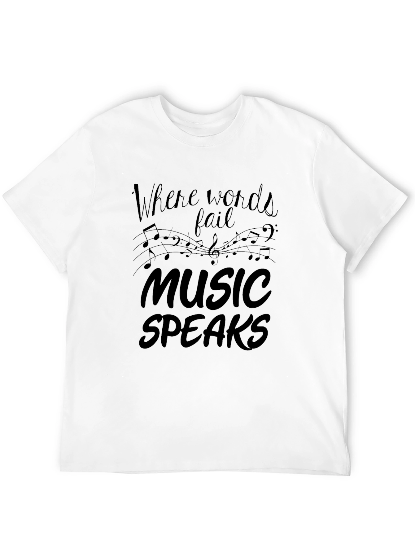 Music Speaks Graphic T-Shirt - Soft Cotton Tee