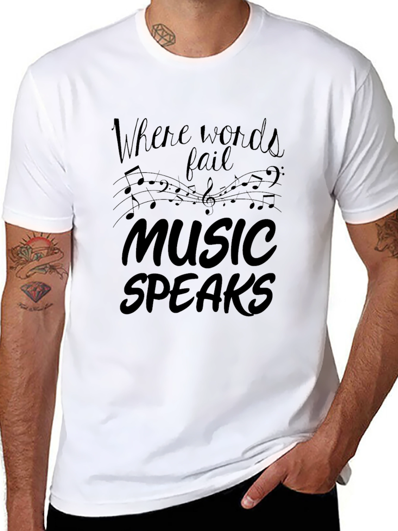 Music Speaks Graphic T-Shirt - Soft Cotton Tee