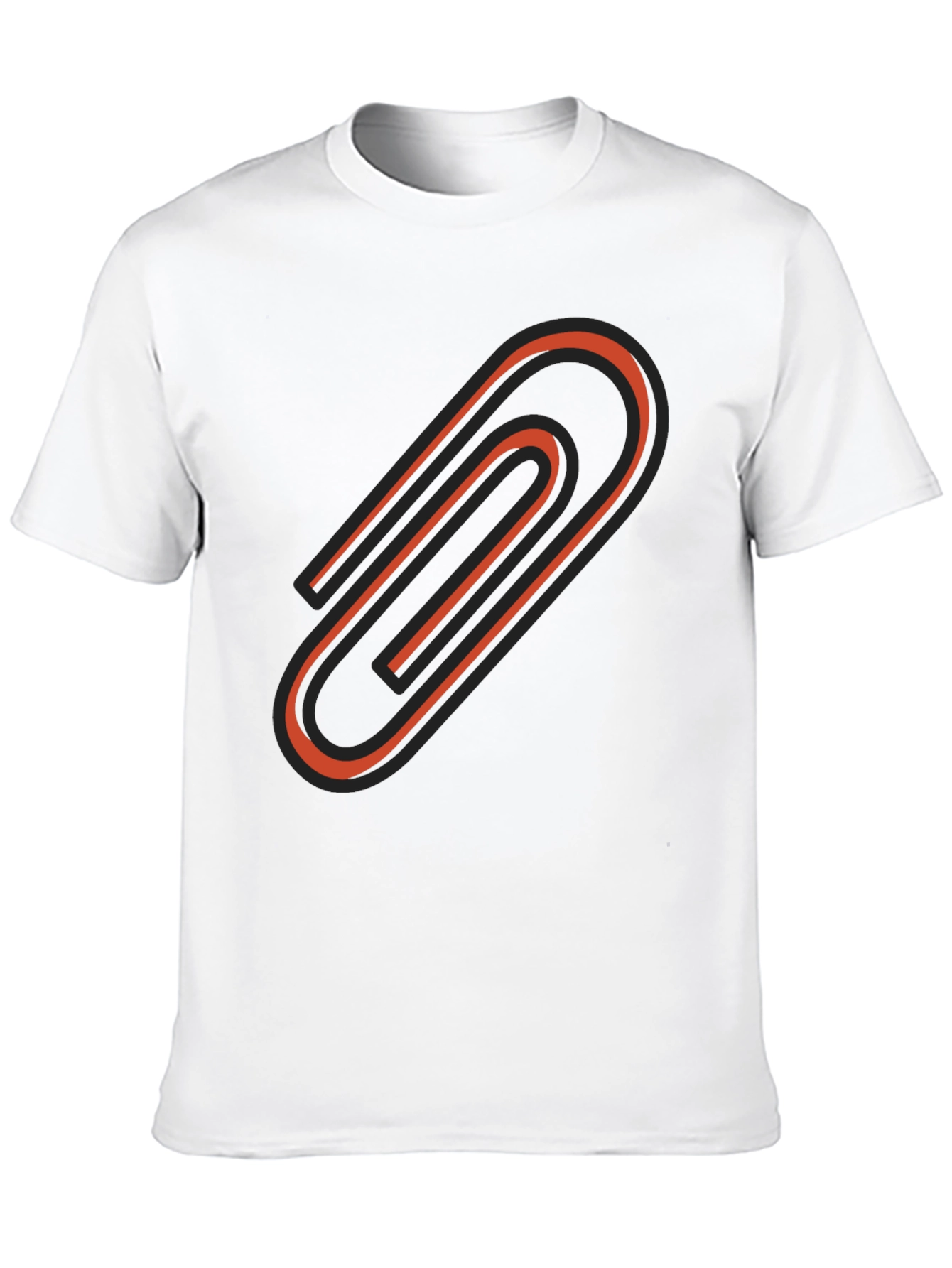 Paperclip Graphic Tee - Modern Black T-Shirt