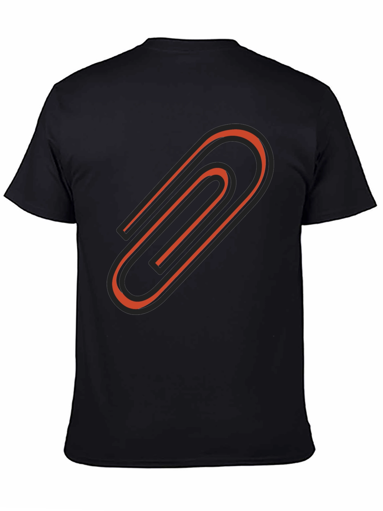 Paperclip Graphic Tee - Modern Black T-Shirt