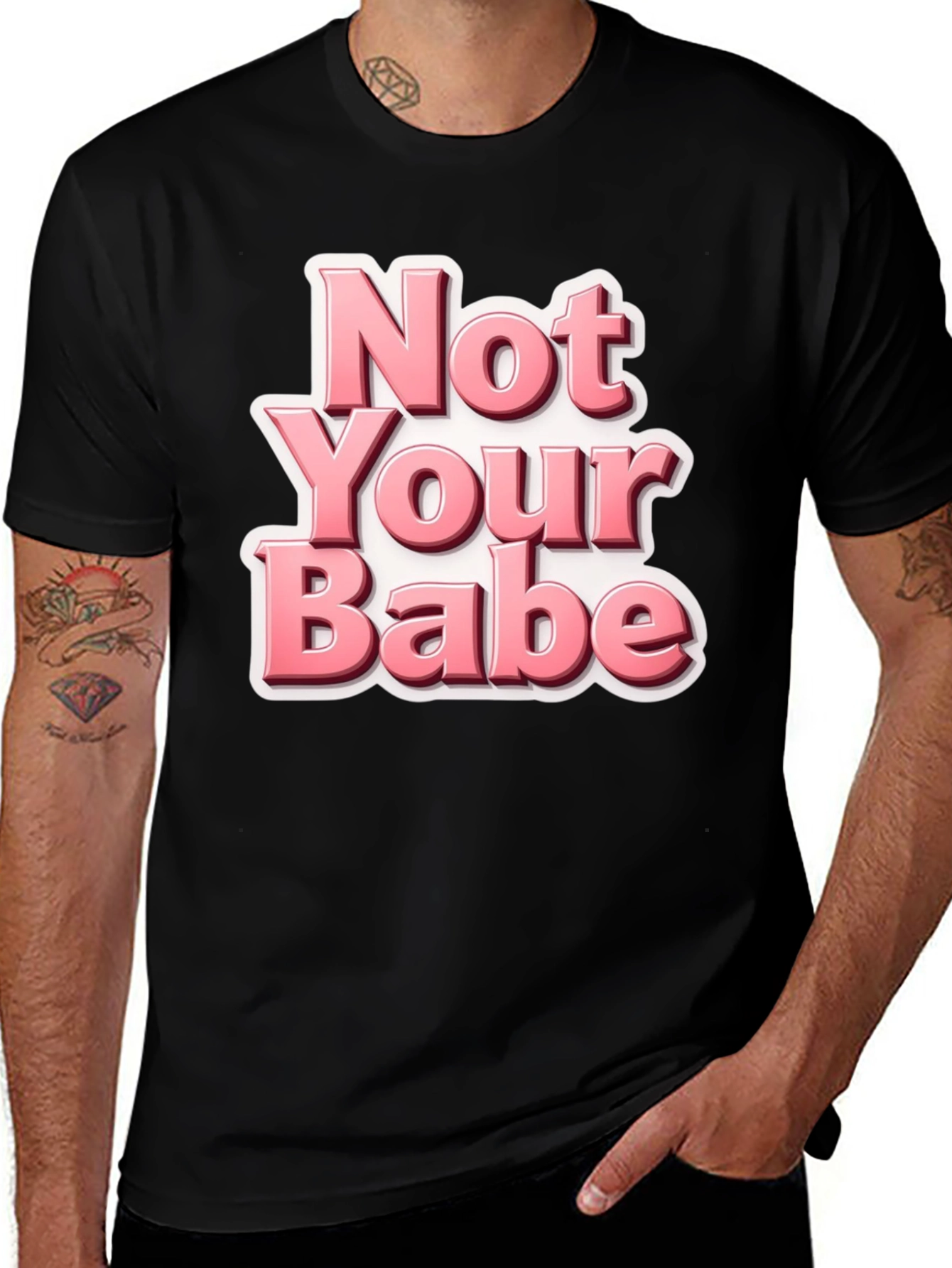 Not Your Babe Black Graphic Tee