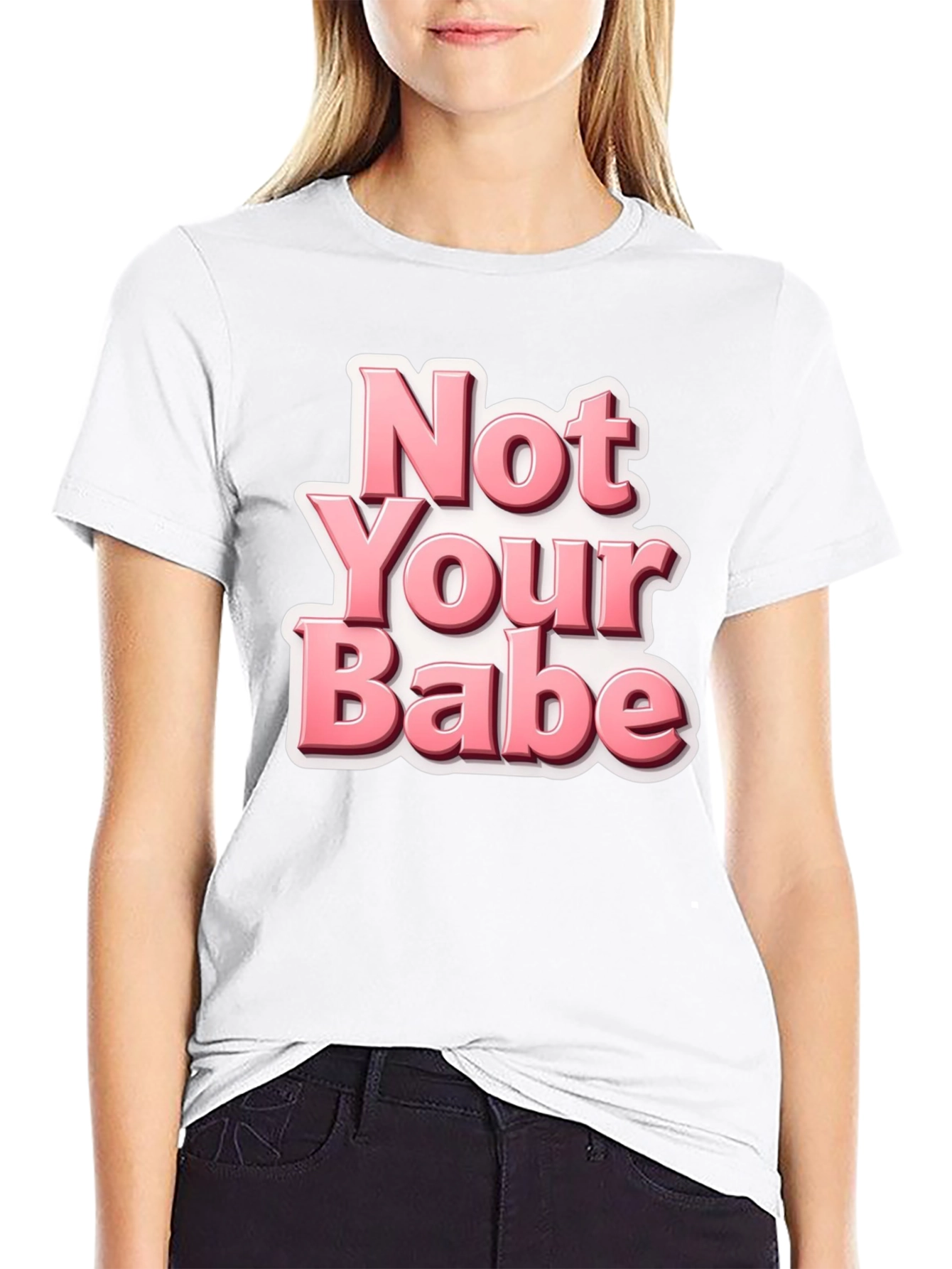 Not Your Babe Black Graphic Tee