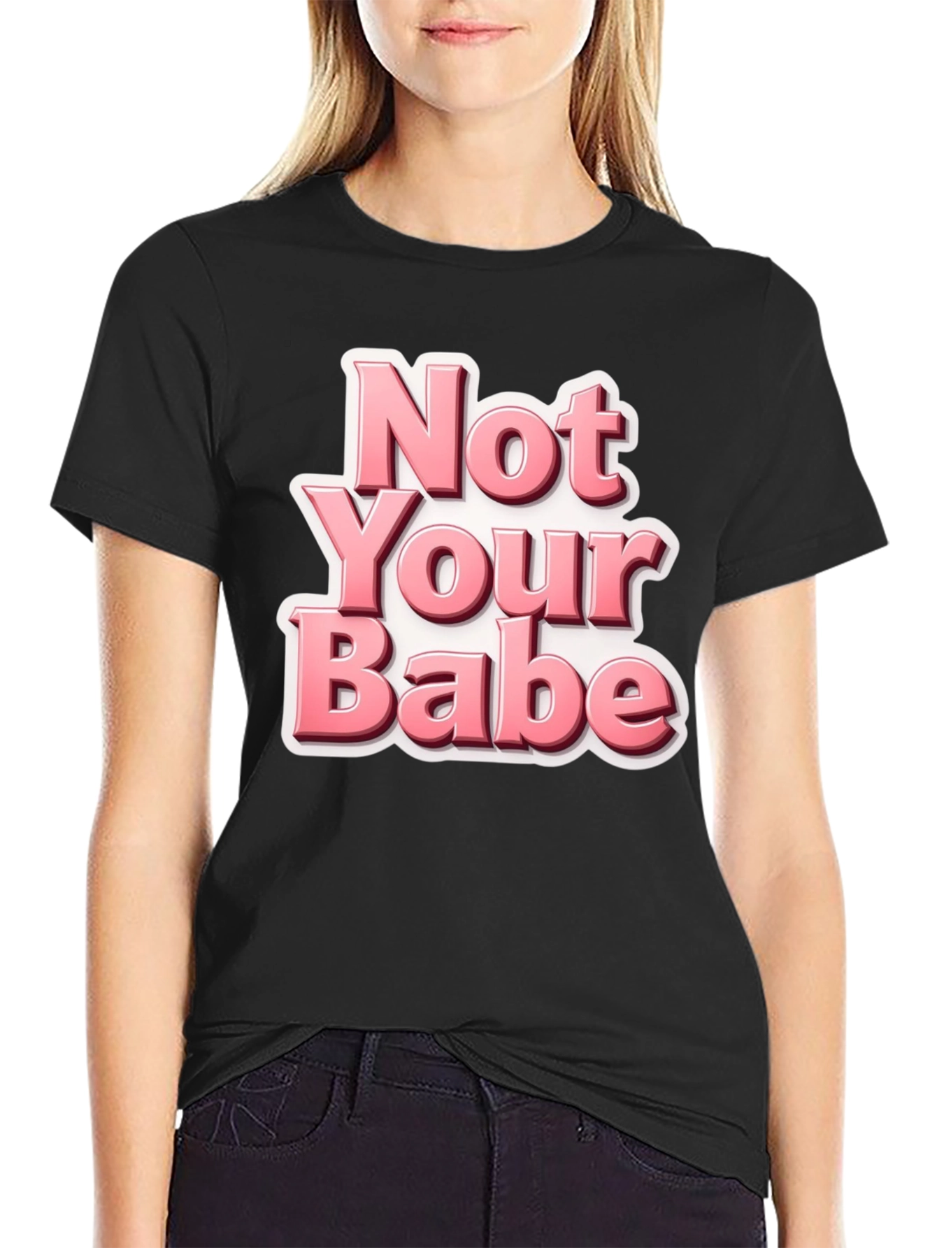 Not Your Babe Black Graphic Tee