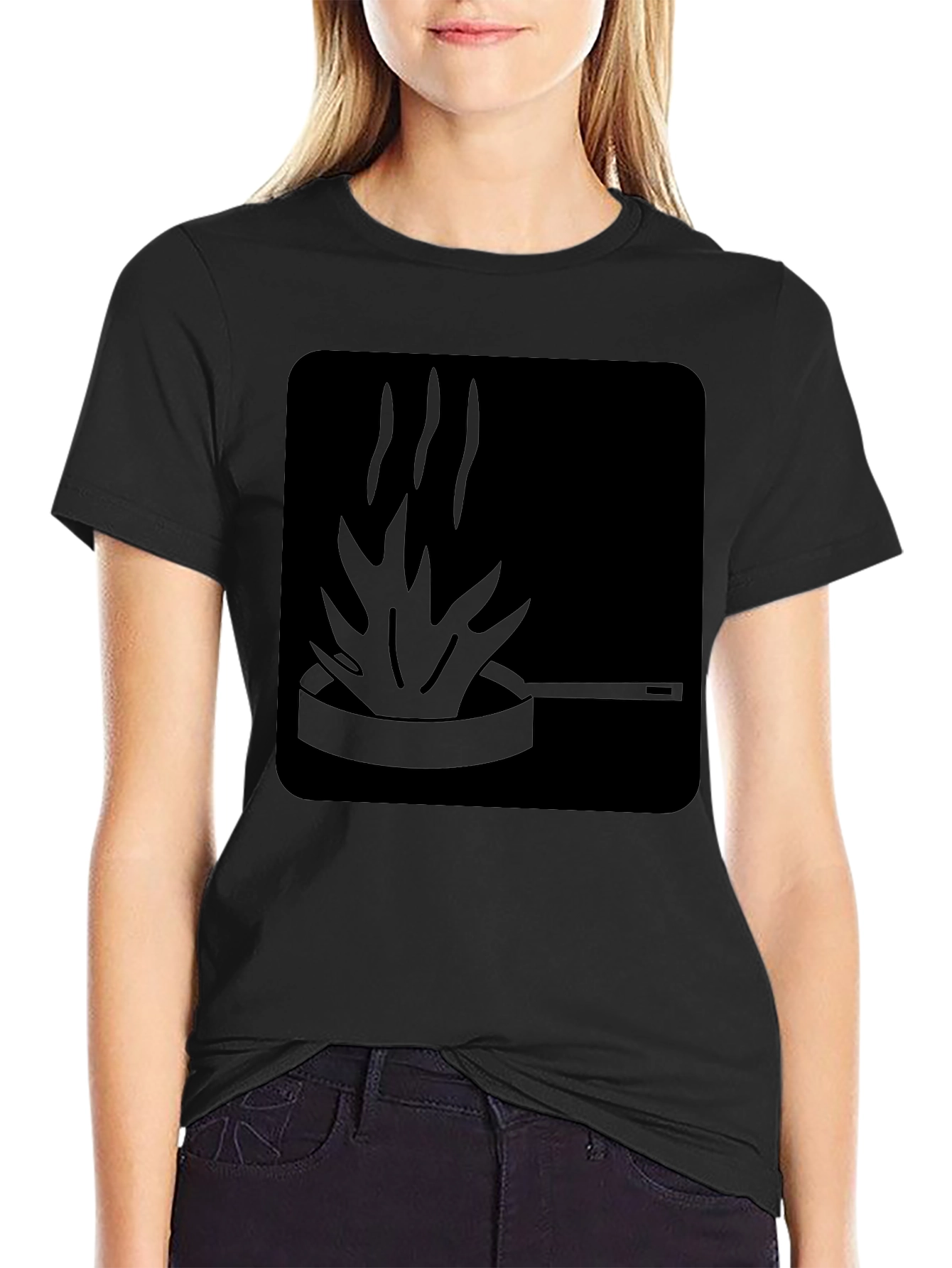 Fiery Pan Graphic Tee - Cook with Passion!