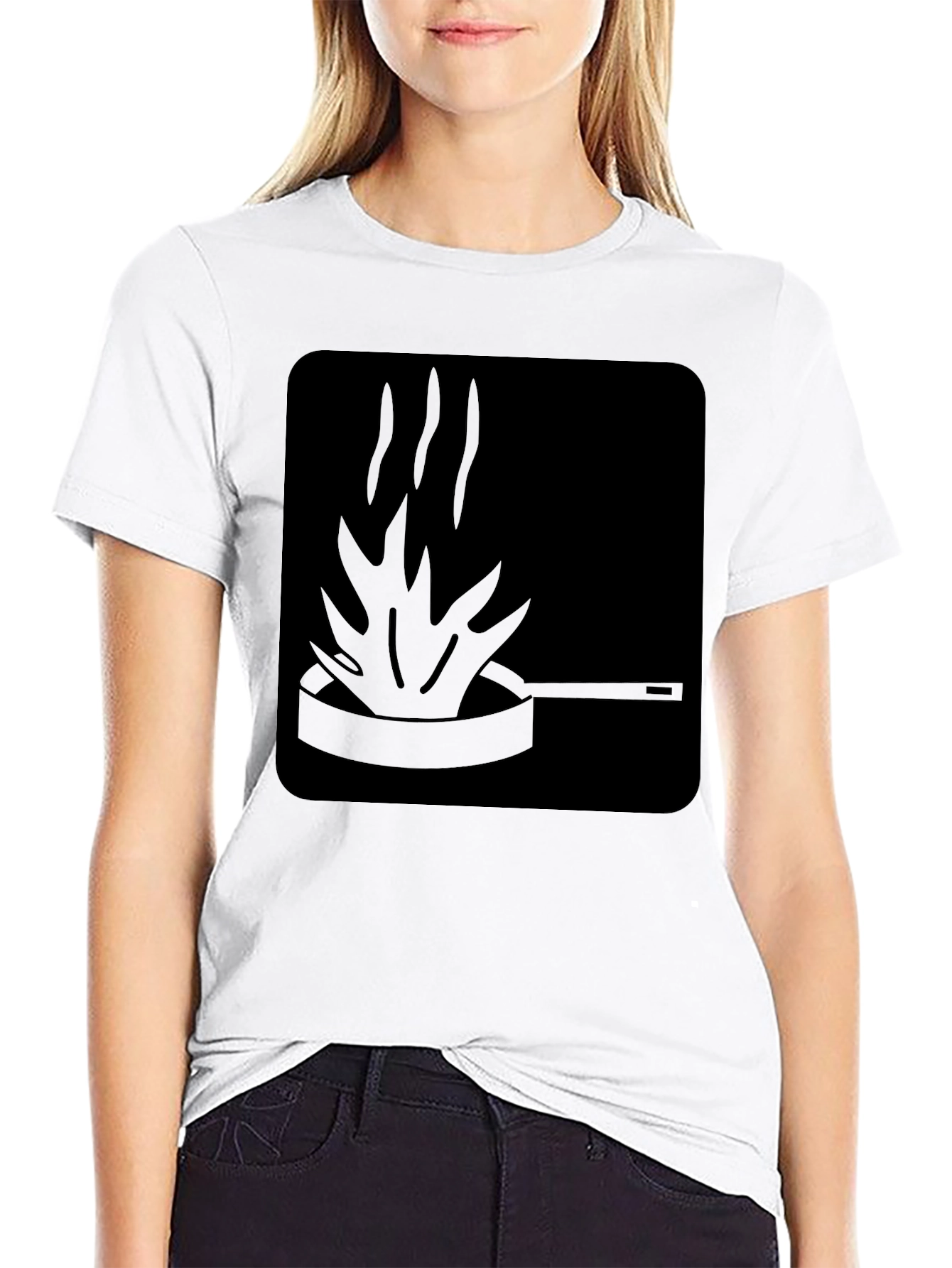 Fiery Pan Graphic Tee - Cook with Passion!