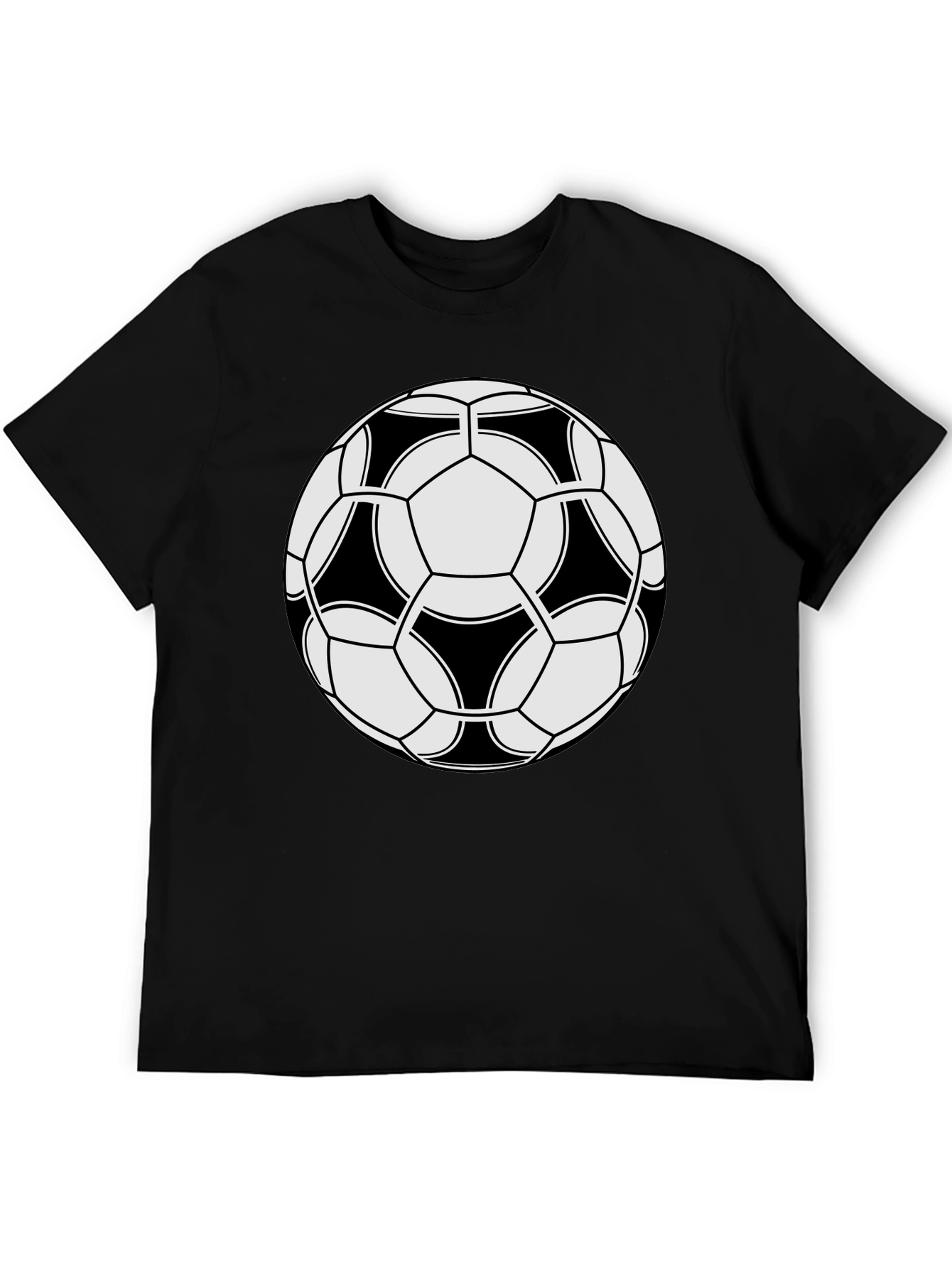 Soccer Ball Graphic Black T-Shirt