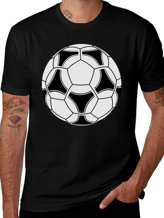 Soccer Ball Graphic Black T-Shirt