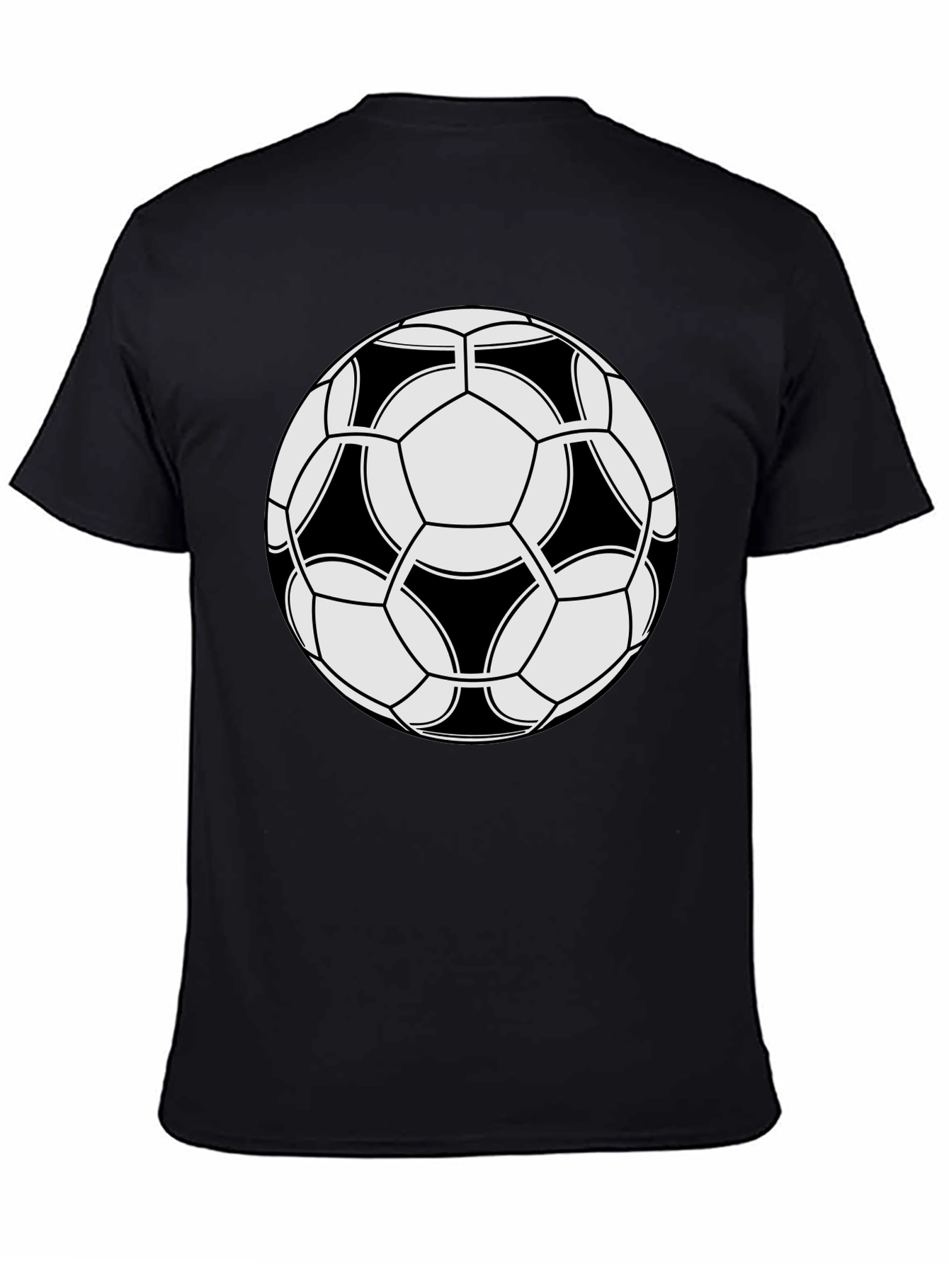 Soccer Ball Graphic Black T-Shirt