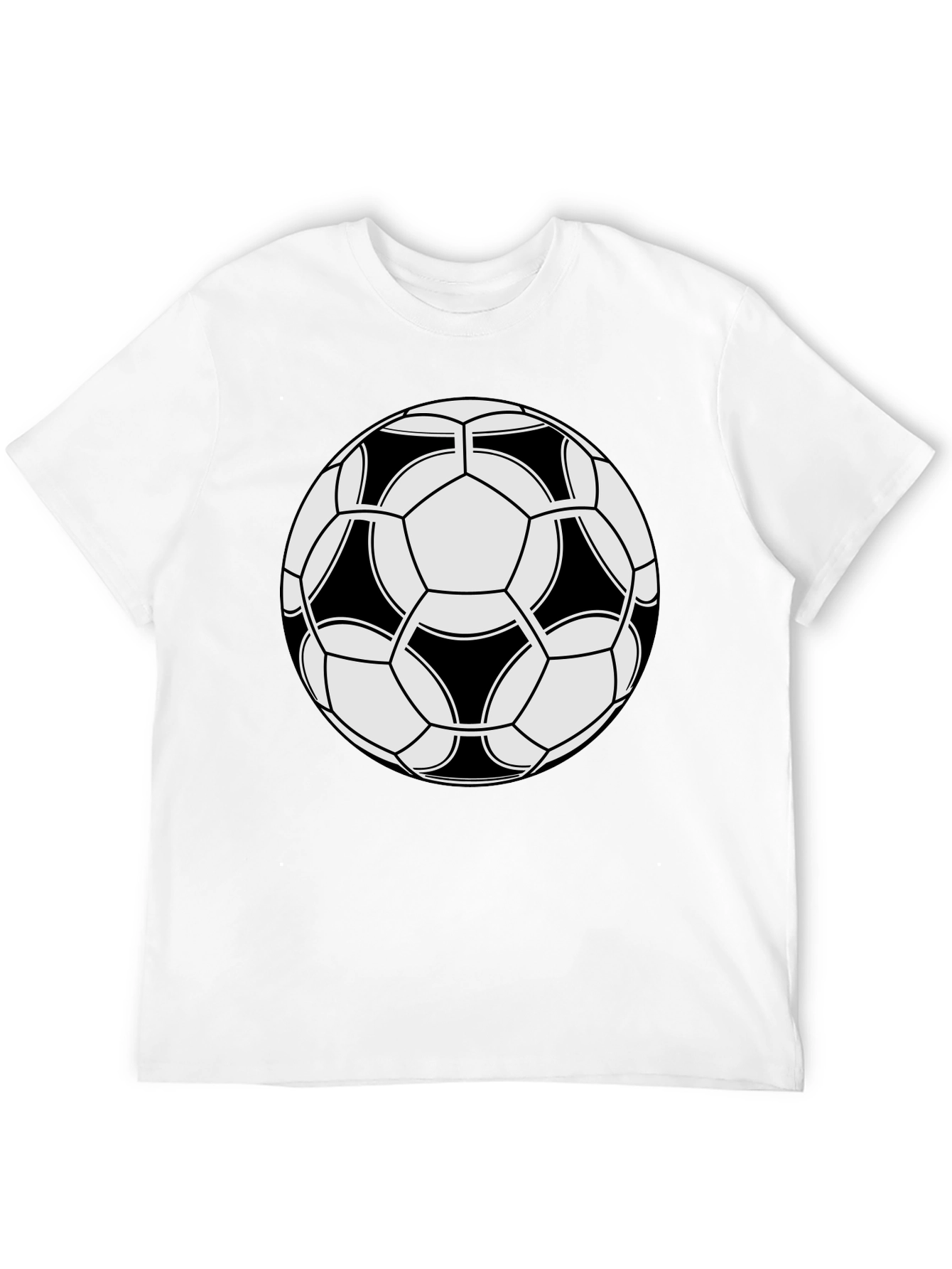 Soccer Ball Graphic Black T-Shirt