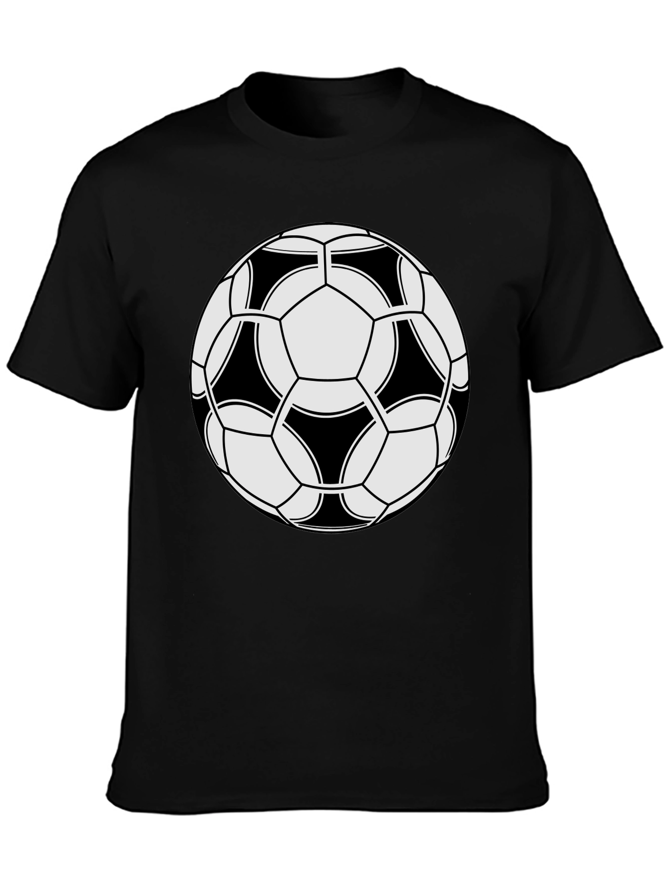 Soccer Ball Graphic Black T-Shirt