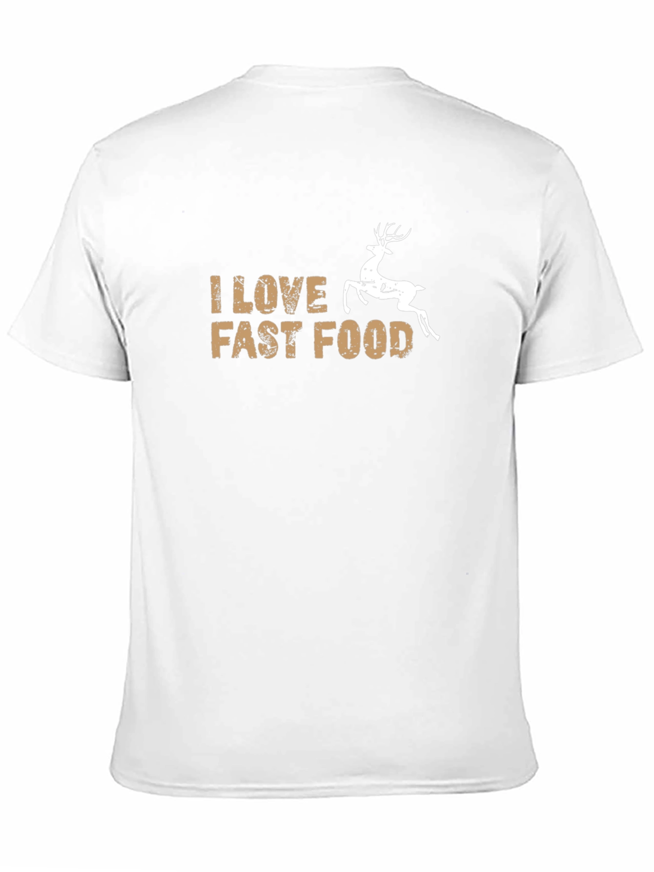 I Love Fast Food Deer Graphic T-Shirt