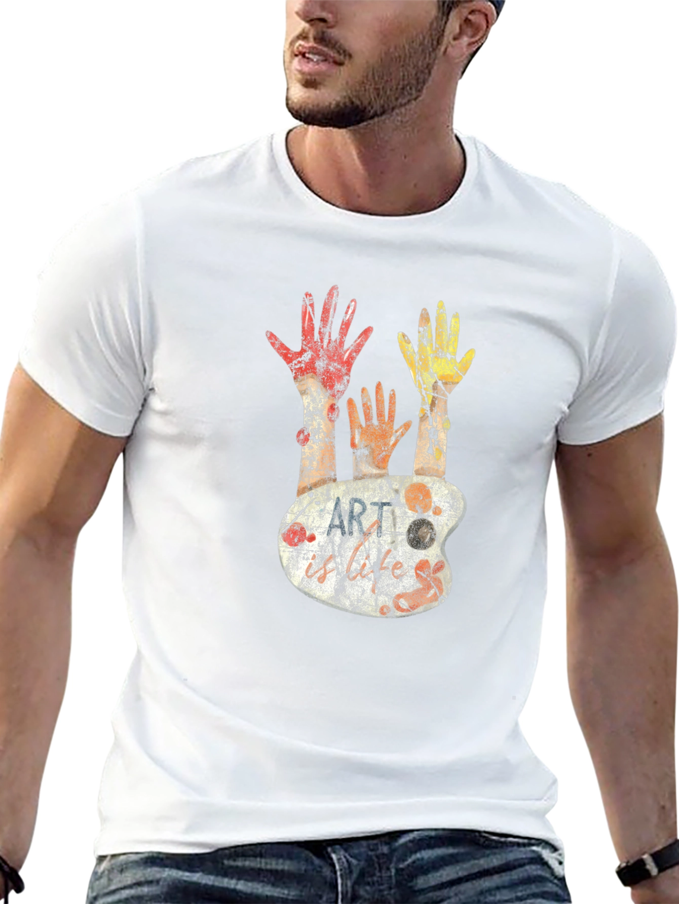 Abstract Art Palette Graphic Tee - Unisex