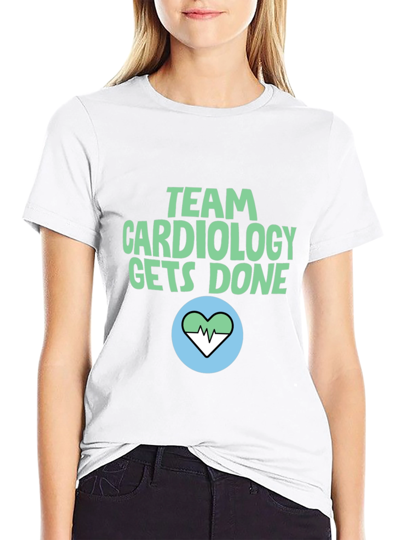Team Cardiology Gets Done T-Shirt - Heart Design