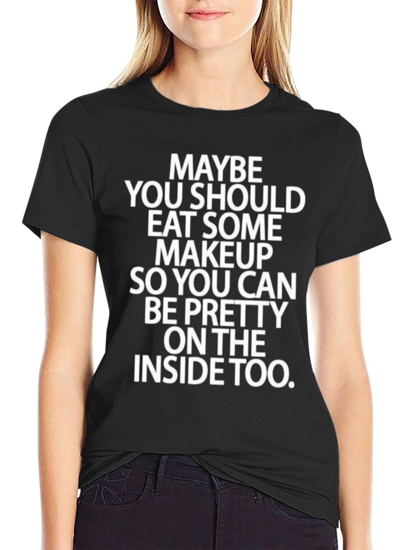 Eat Some Makeup Funny Graphic Tee