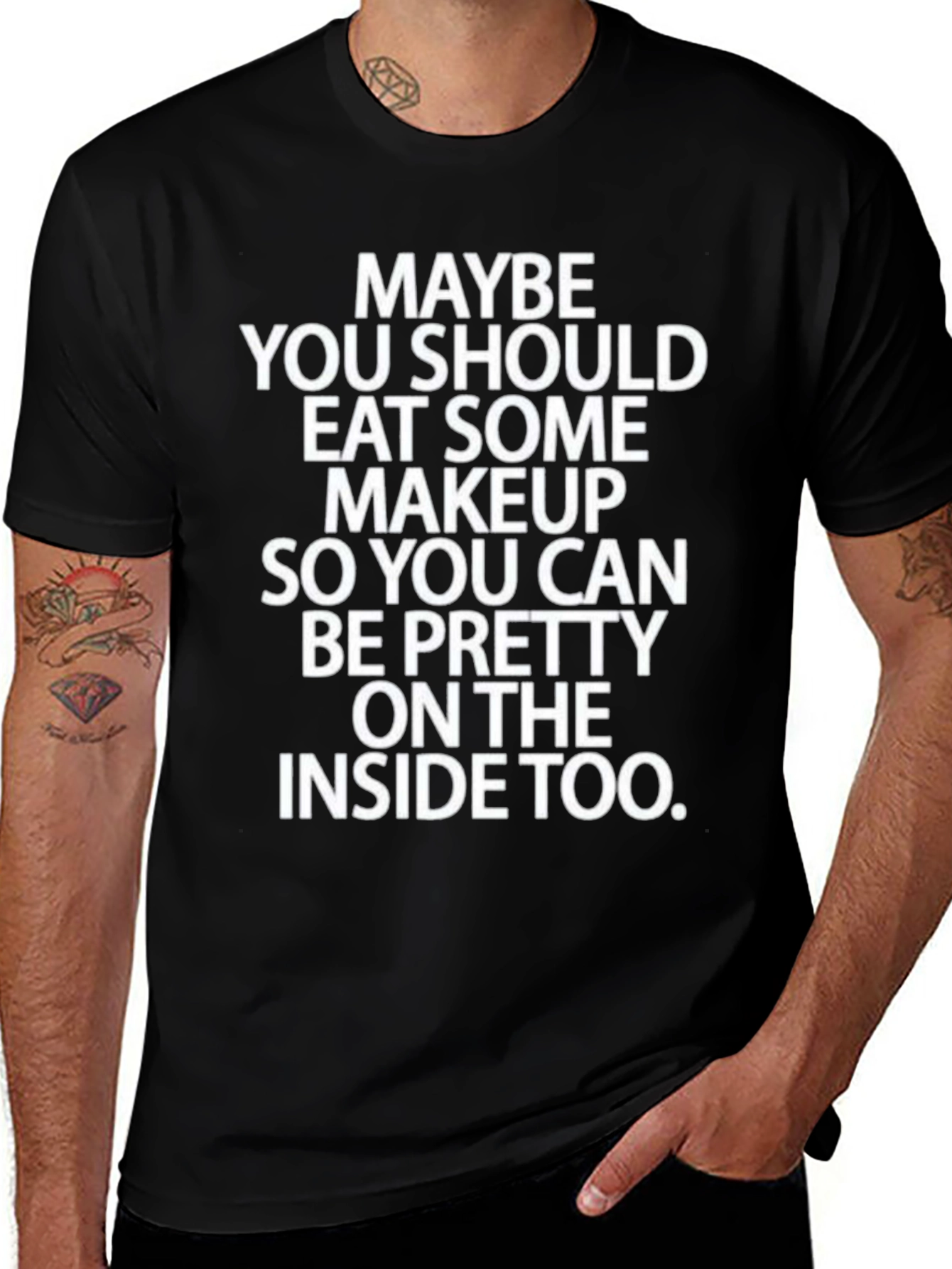 Eat Some Makeup Funny Graphic Tee