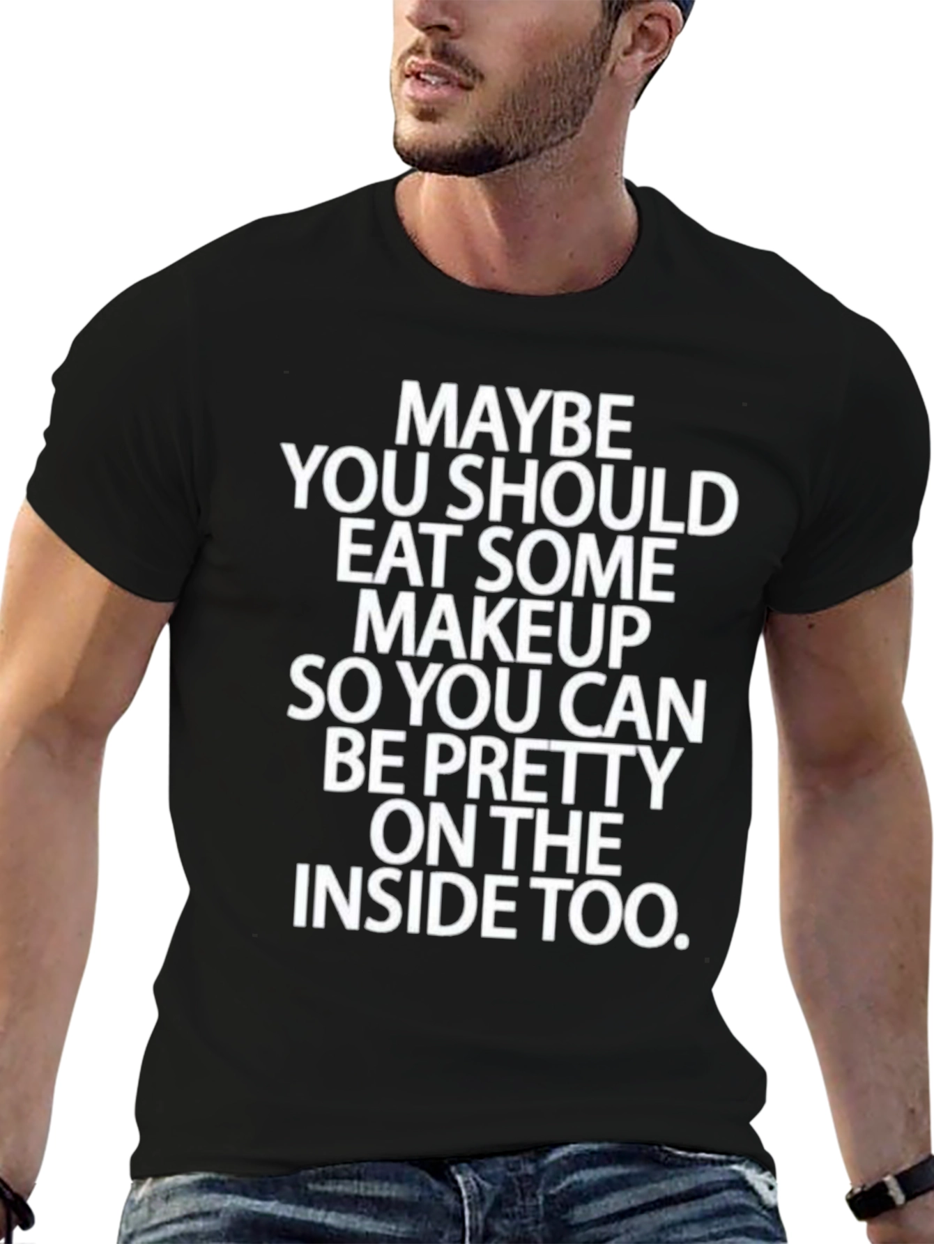Eat Some Makeup Funny Graphic Tee