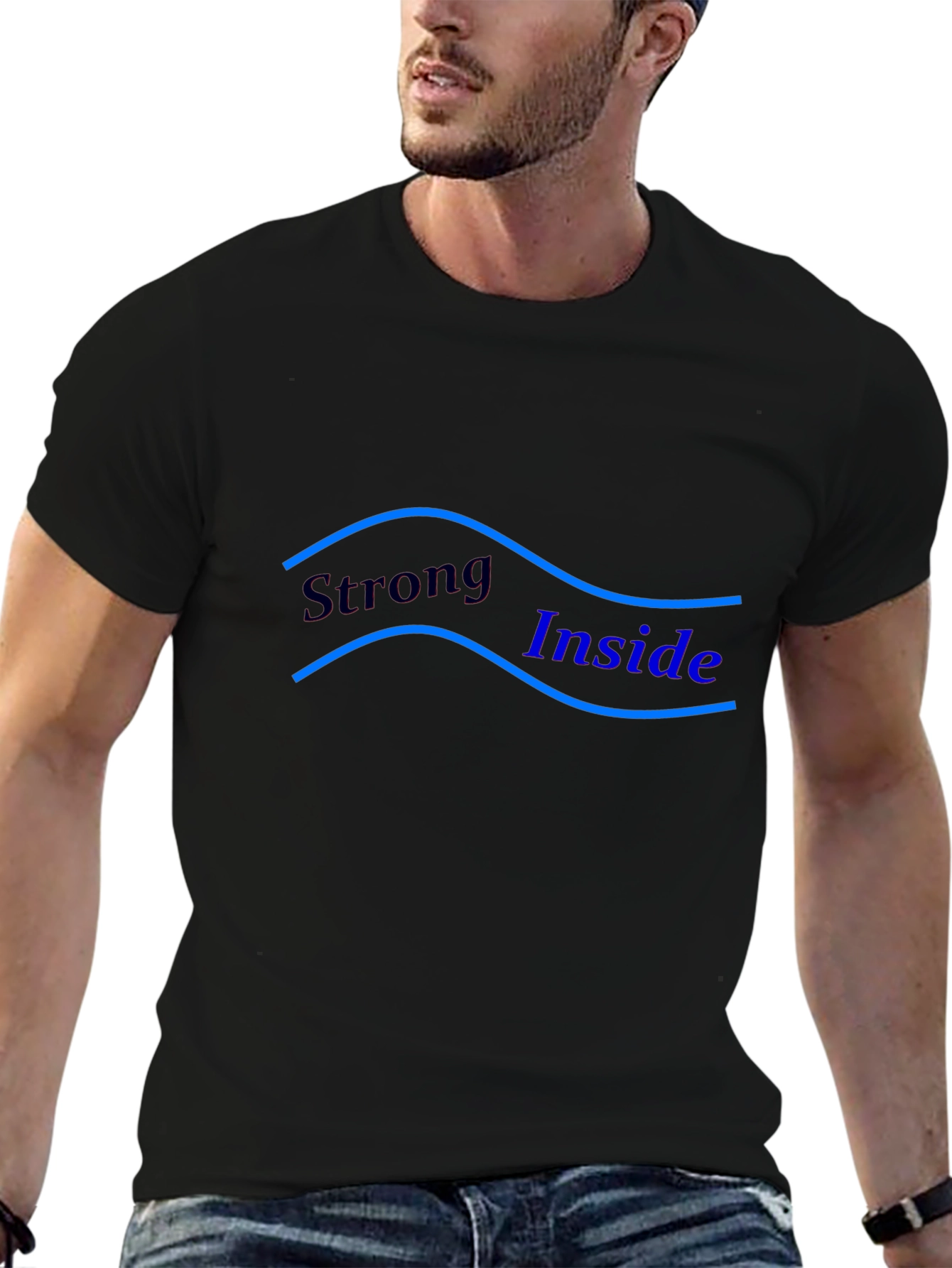Strong Inside Graphic Tee - Mens Black T-Shirt