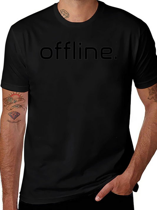 Offline Black T-Shirt - Minimalist Style