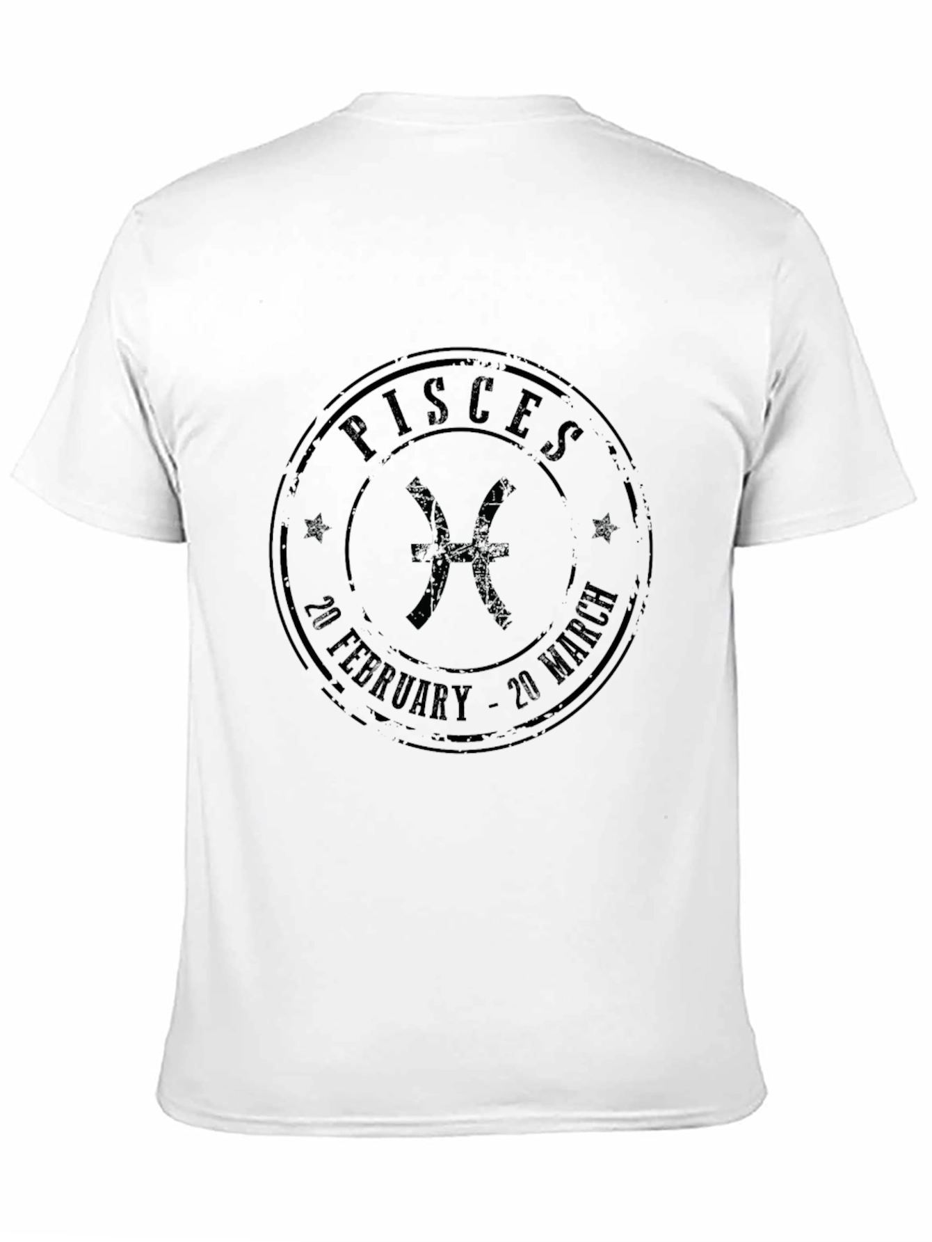 Pisces Zodiac Black Graphic T-Shirt