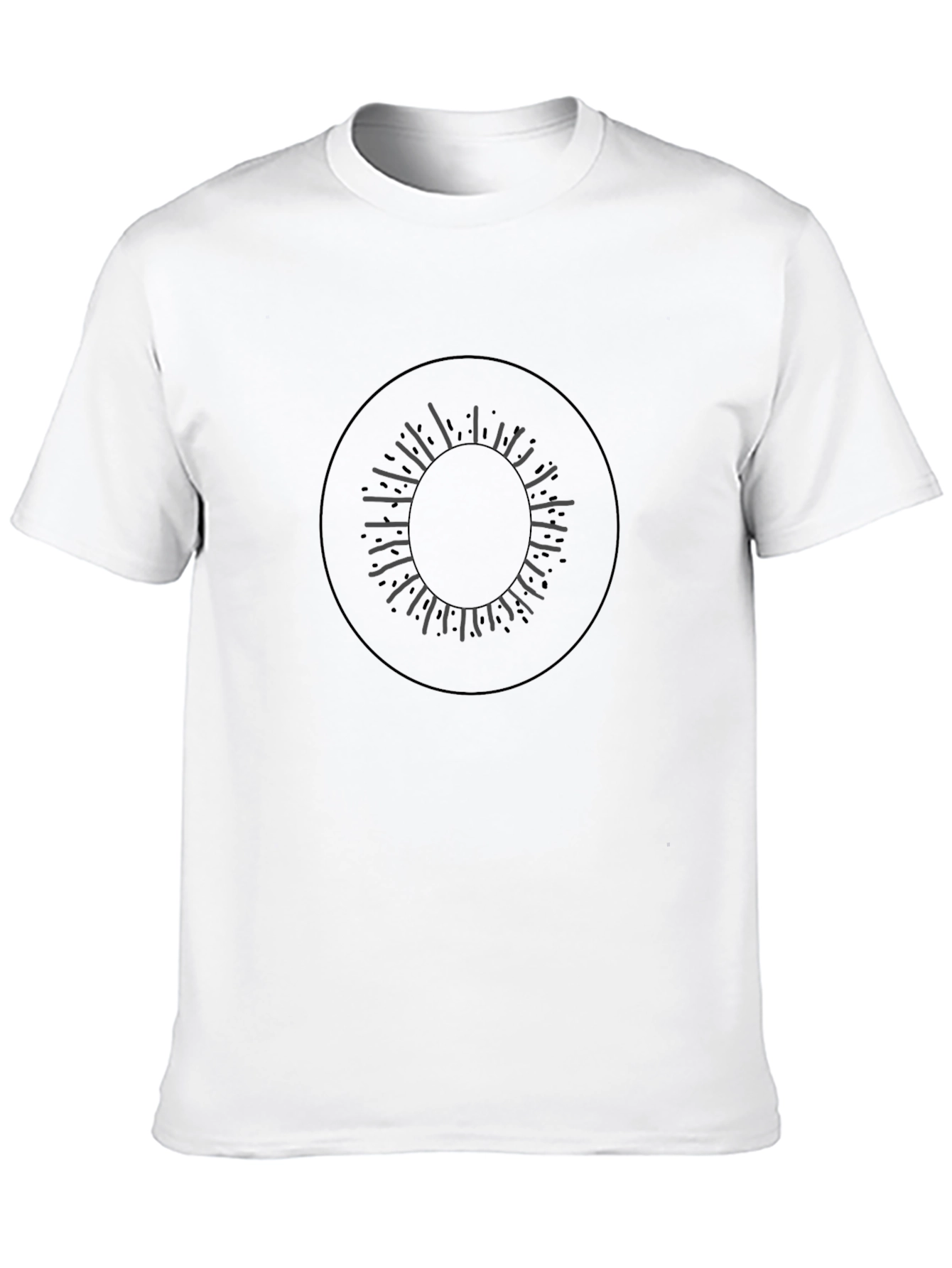 Dark Circle Design Tee - Modern Casual Wear