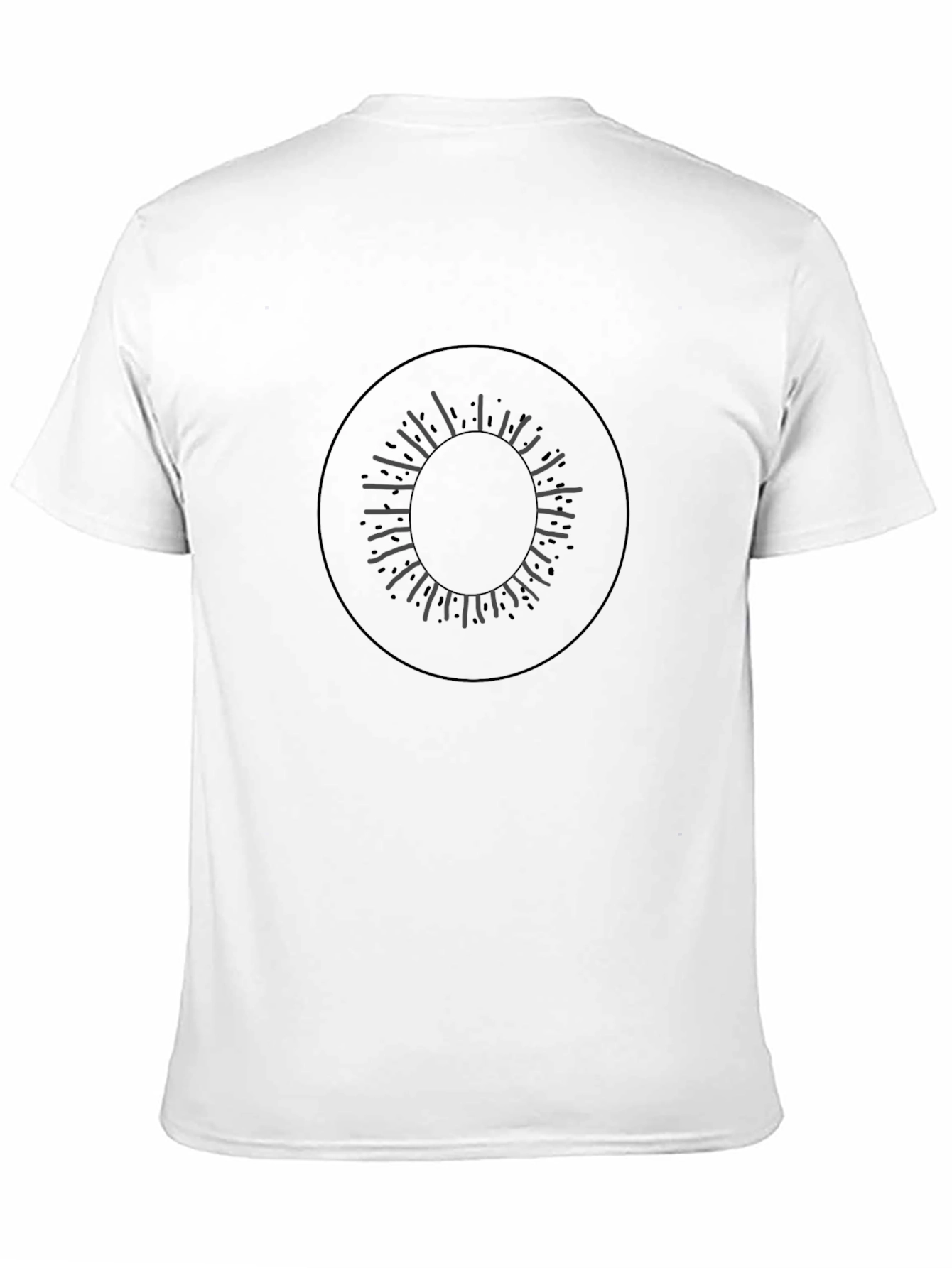 Dark Circle Design Tee - Modern Casual Wear