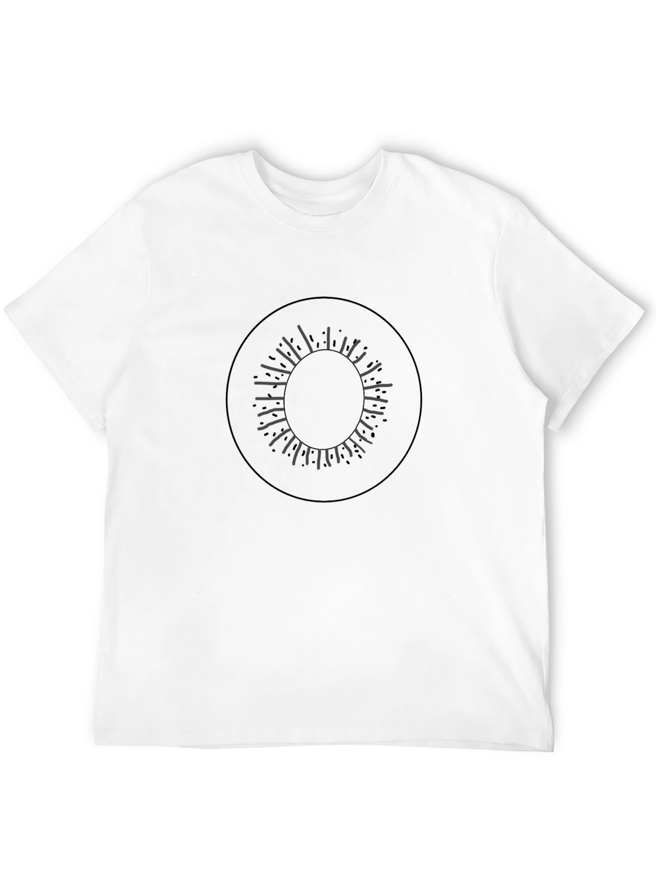 Dark Circle Design Tee - Modern Casual Wear