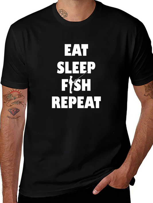 Eat Sleep Fish Repeat - Fishing T-Shirt