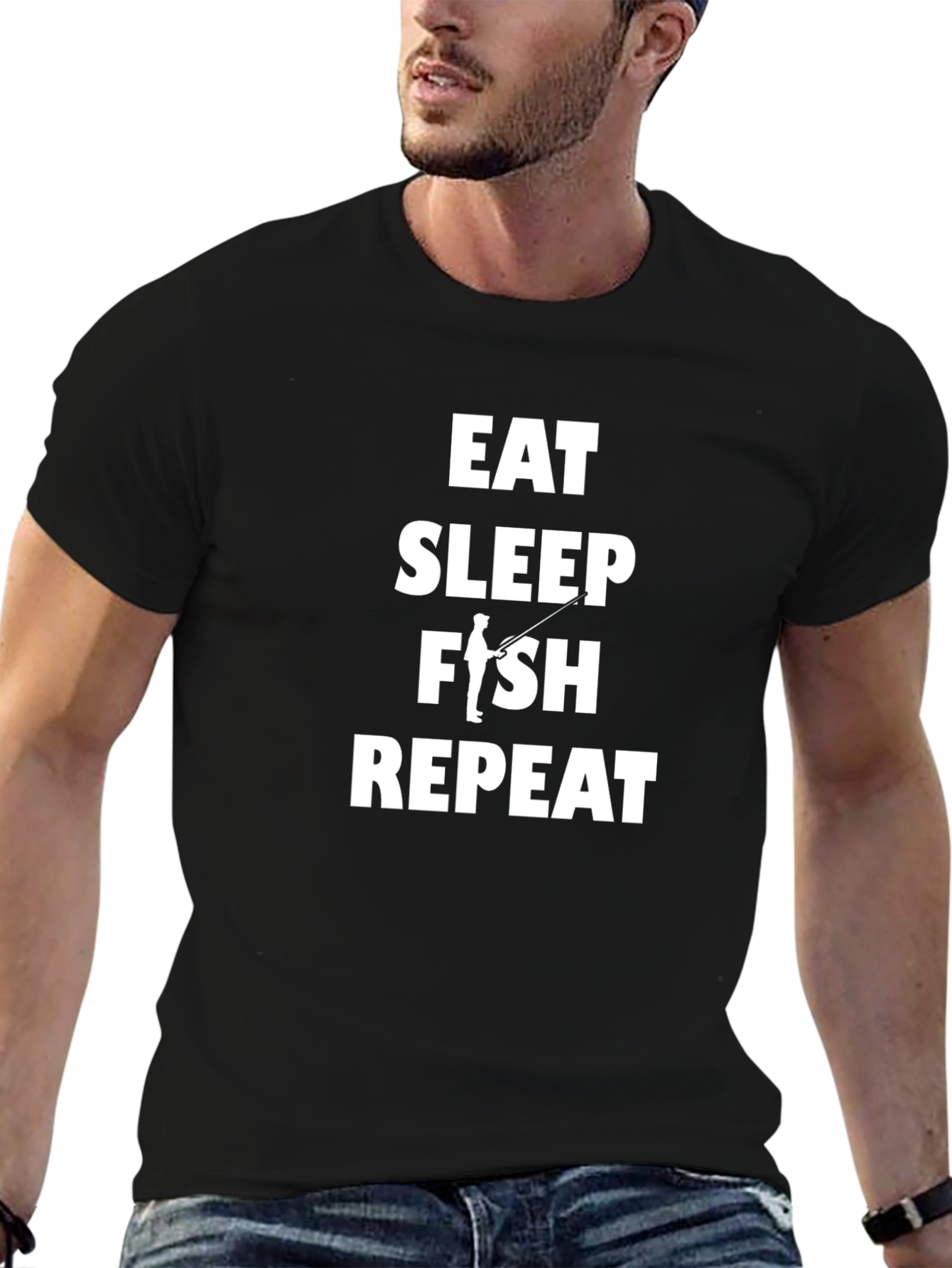 Eat Sleep Fish Repeat - Fishing T-Shirt