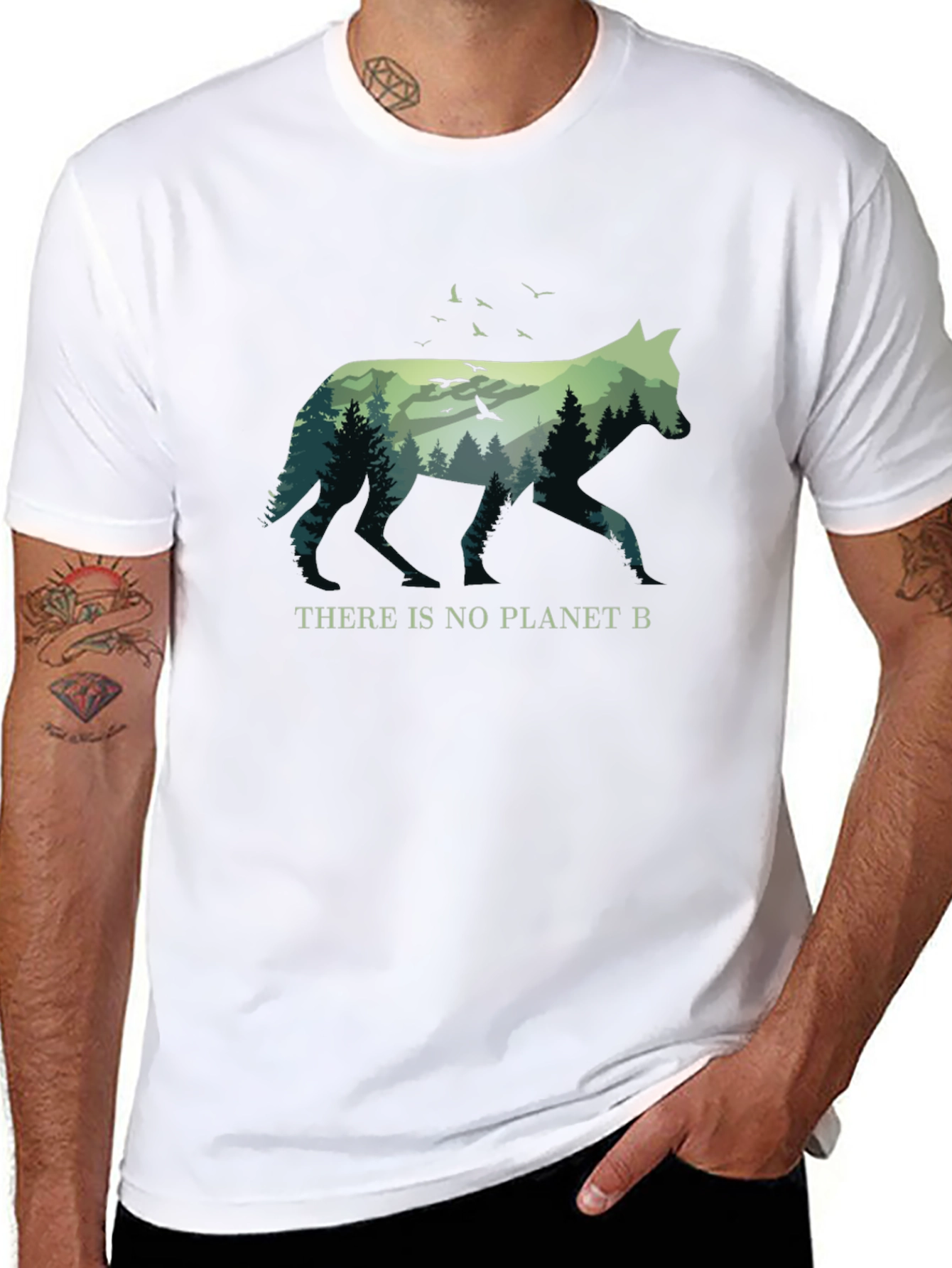 Planet B Nature Wolf Graphic Tee