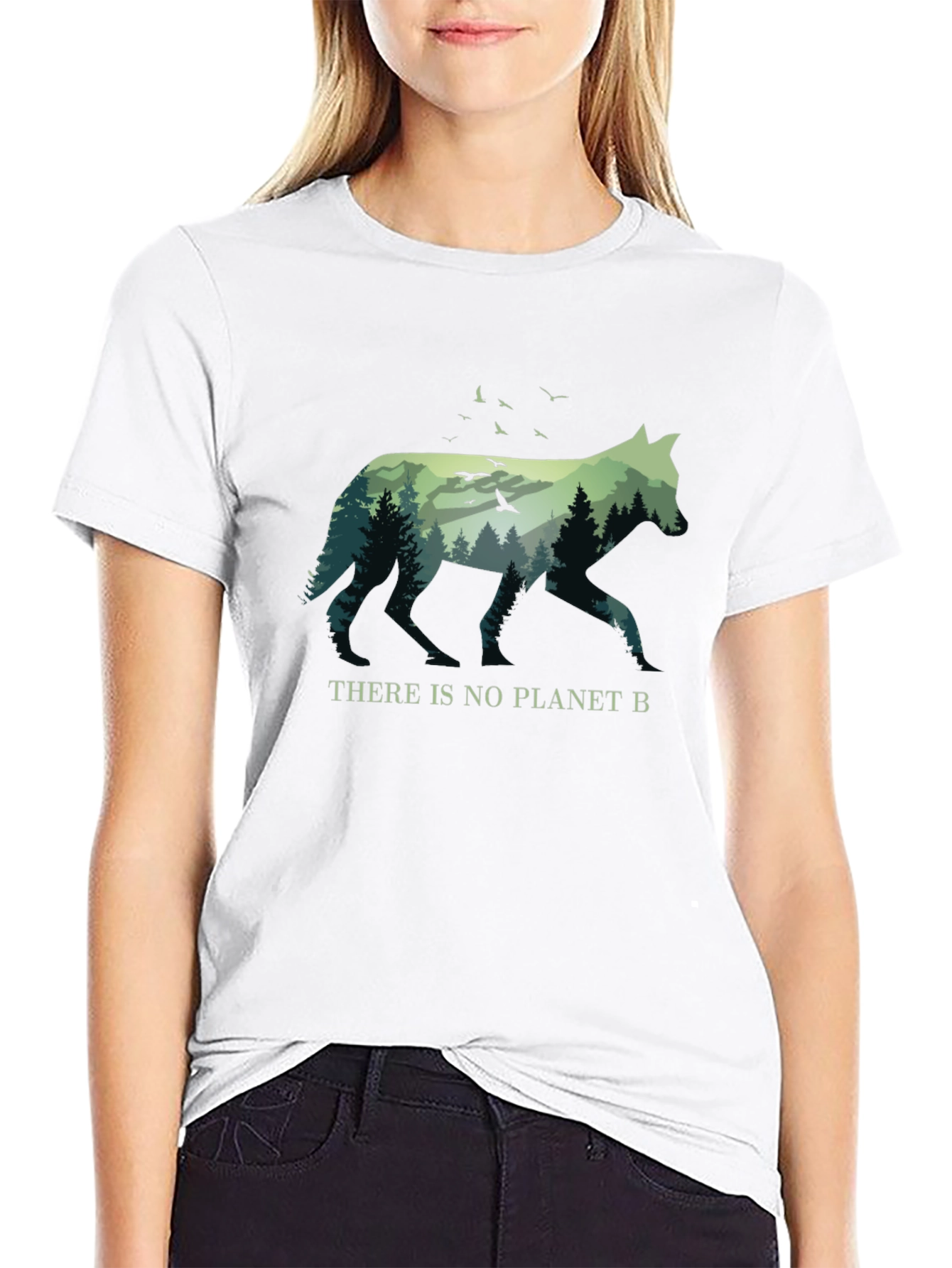 Planet B Nature Wolf Graphic Tee