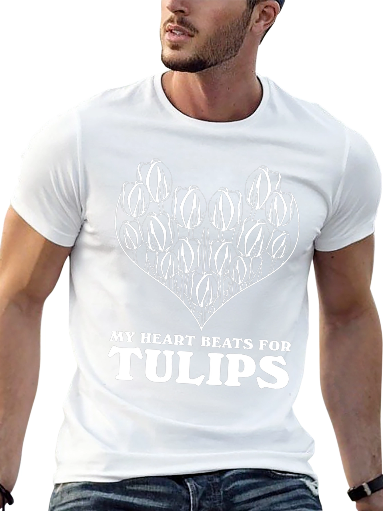 Heart Beats For Tulips Graphic T-Shirt
