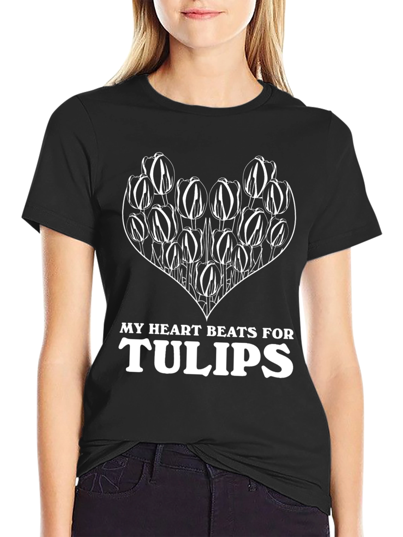 Heart Beats For Tulips Graphic T-Shirt
