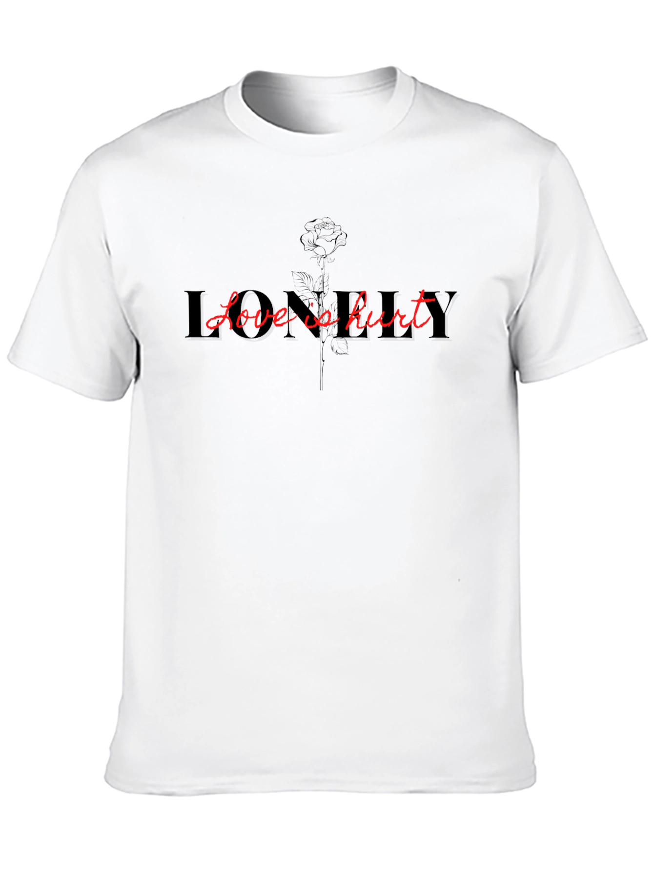 Lonely Love is Hurt Black Graphic Tee