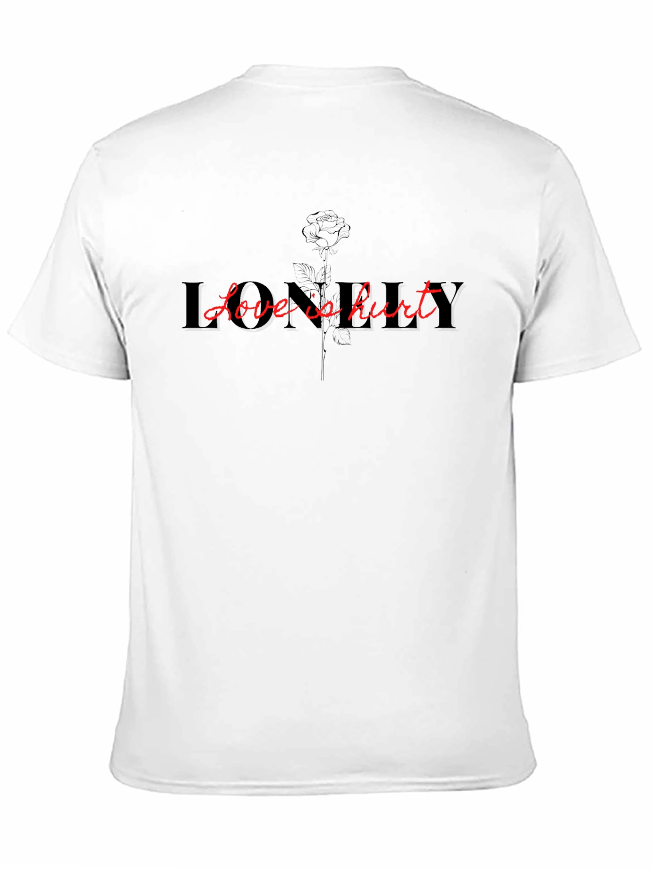 Lonely Love is Hurt Black Graphic Tee