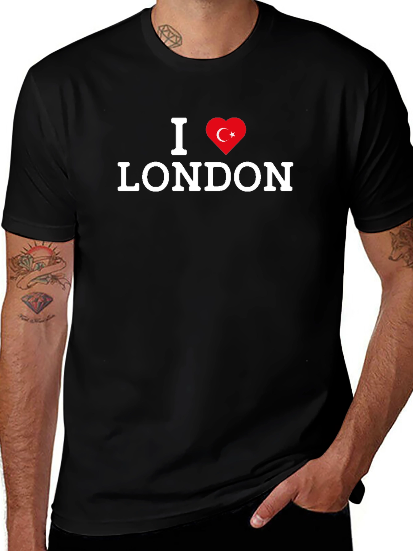 I Love London Turkey Flag Heart T-Shirt