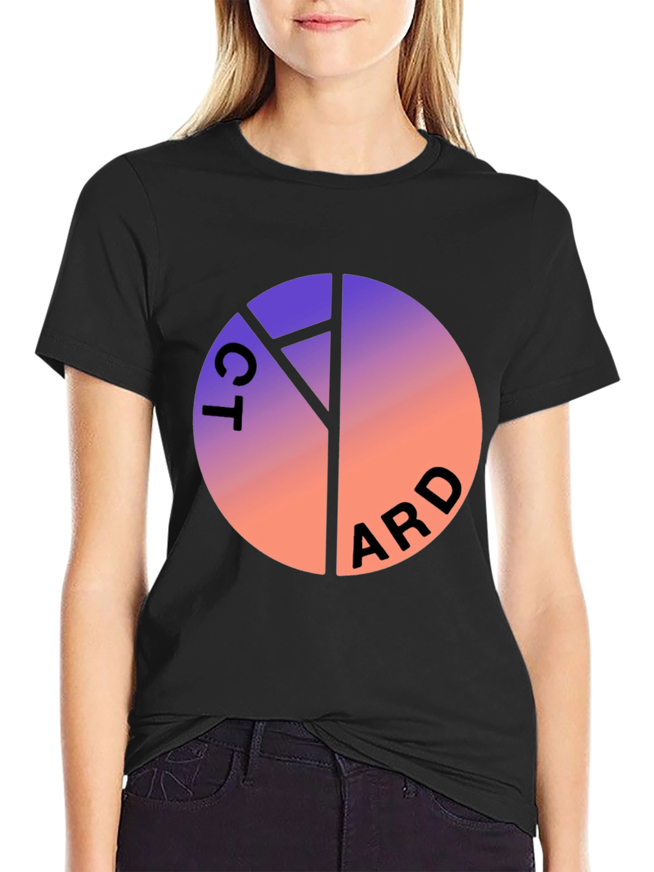 Gradient Circle Graphic Tee - Cool Casual Style