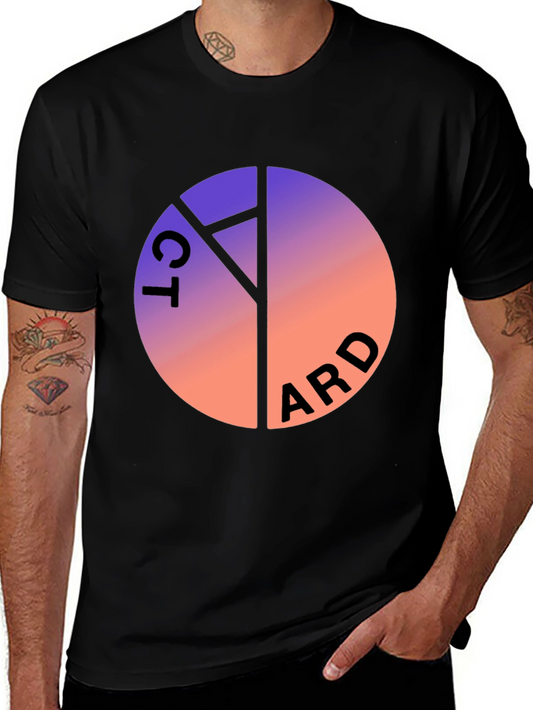 Gradient Circle Graphic Tee - Cool Casual Style