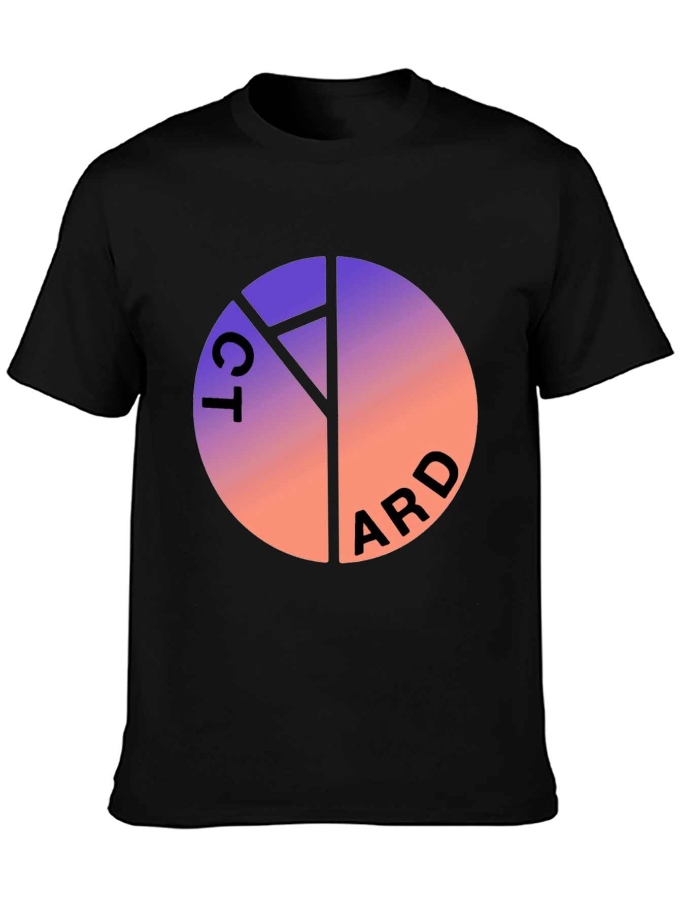 Gradient Circle Graphic Tee - Cool Casual Style