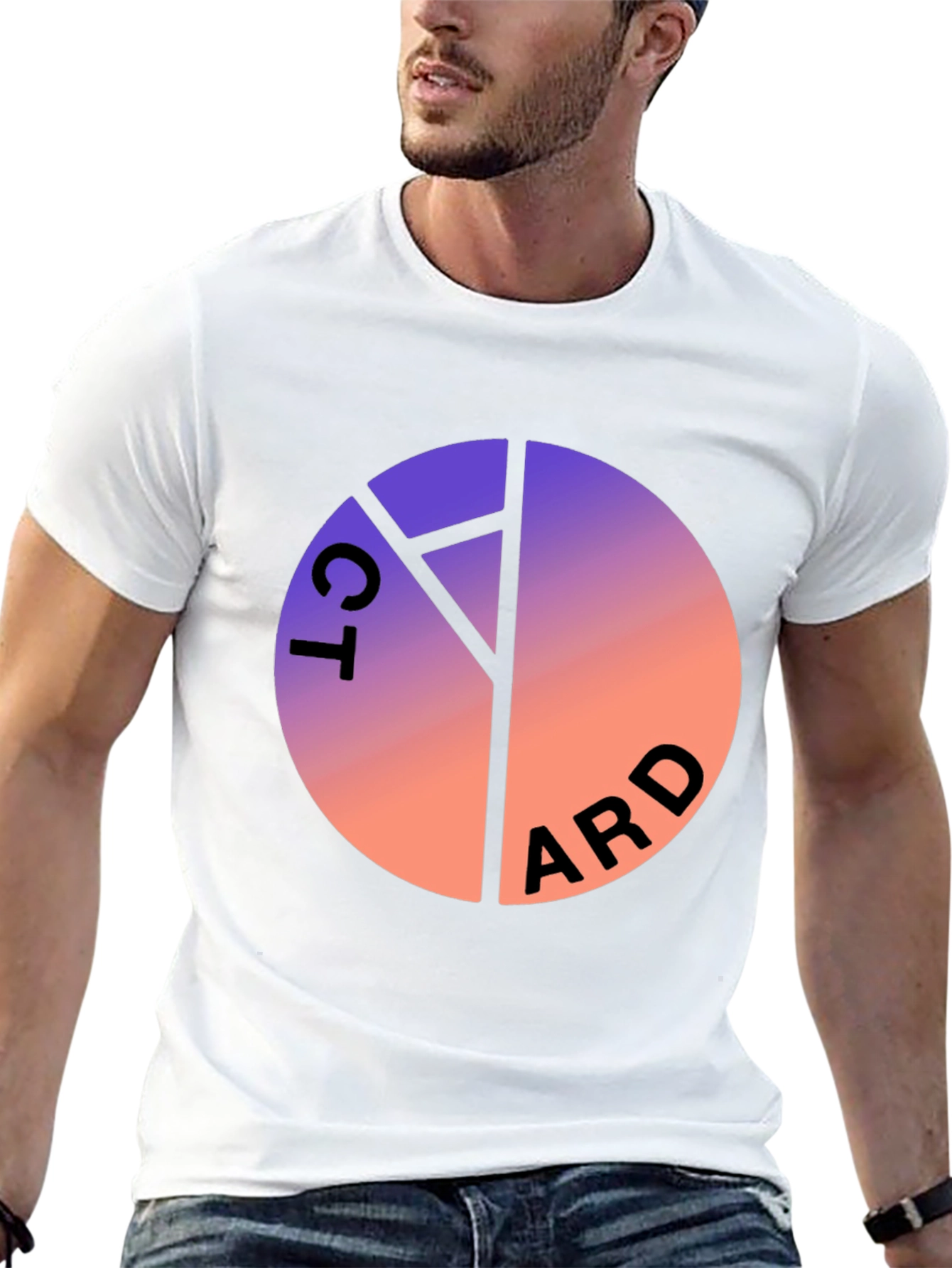 Gradient Circle Graphic Tee - Cool Casual Style