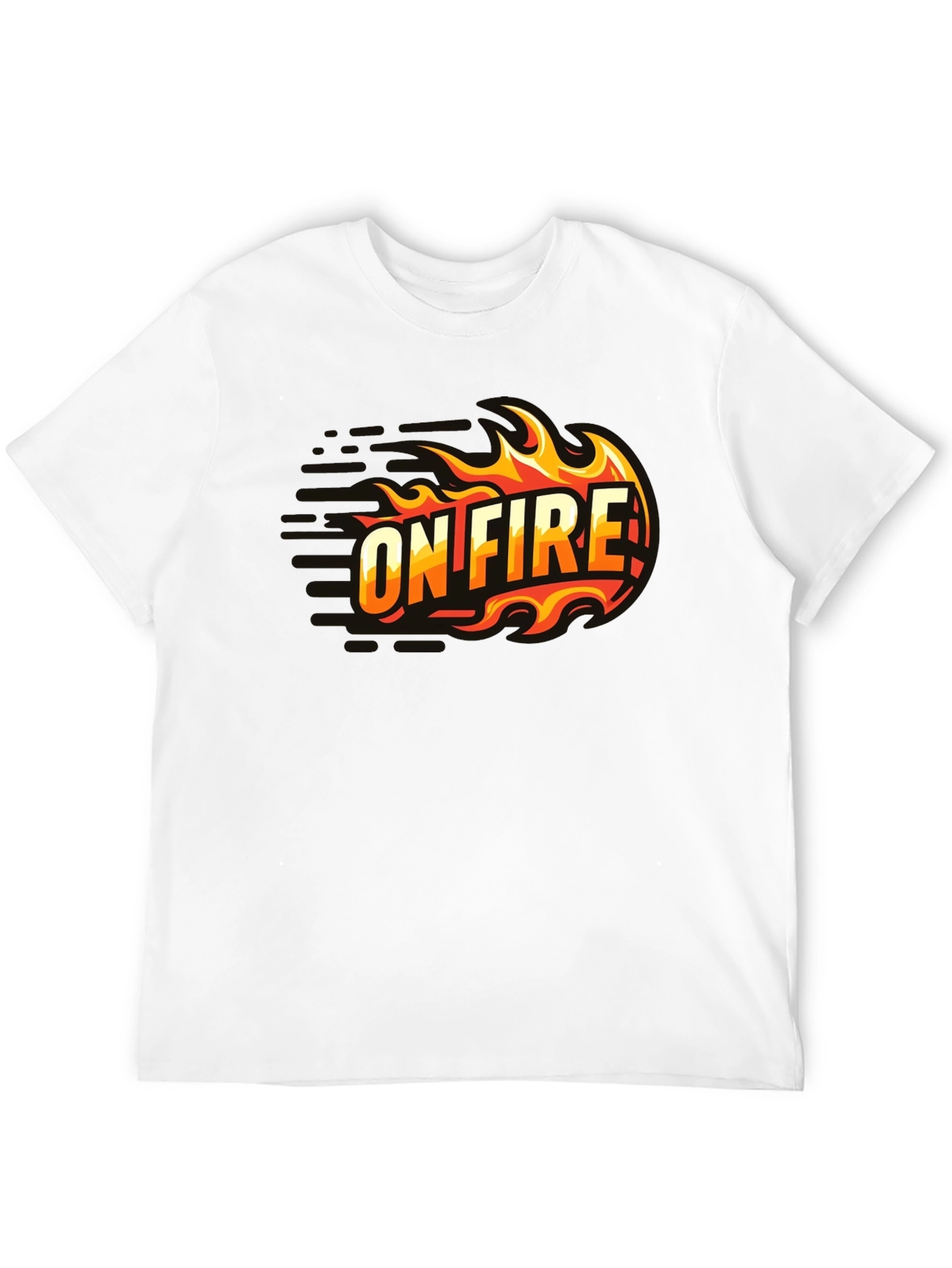 On Fire Graphic T-Shirt - Black Cotton Tee