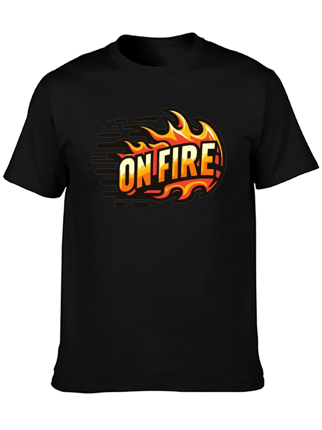 On Fire Graphic T-Shirt - Black Cotton Tee