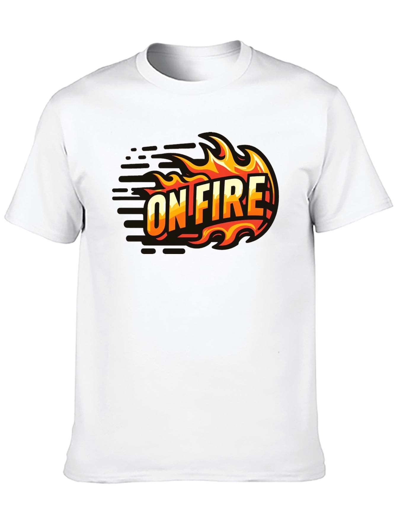 On Fire Graphic T-Shirt - Black Cotton Tee