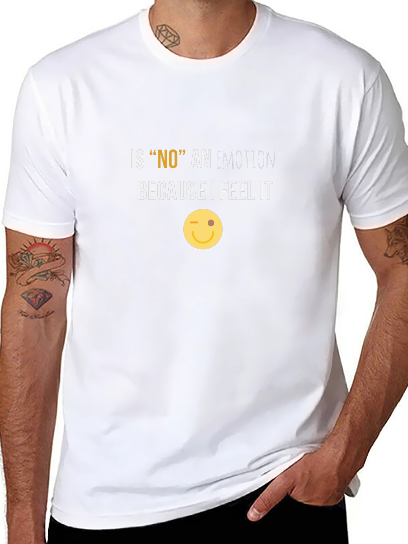 Funny NO Emotion Graphic Tee