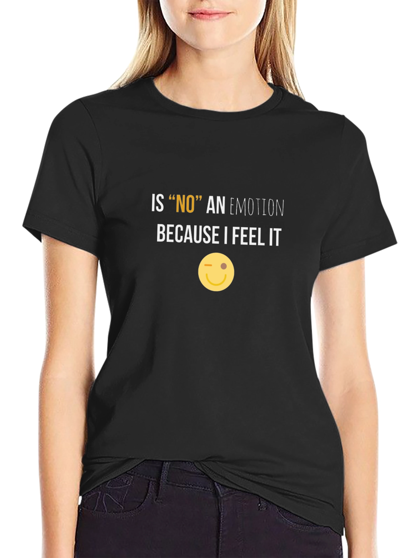 Funny NO Emotion Graphic Tee