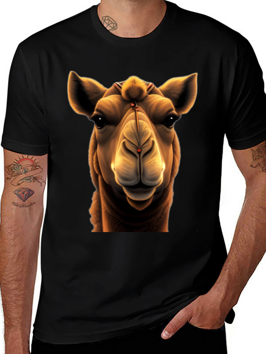 Camel Face Graphic T-Shirt - Unisex Cotton Tee