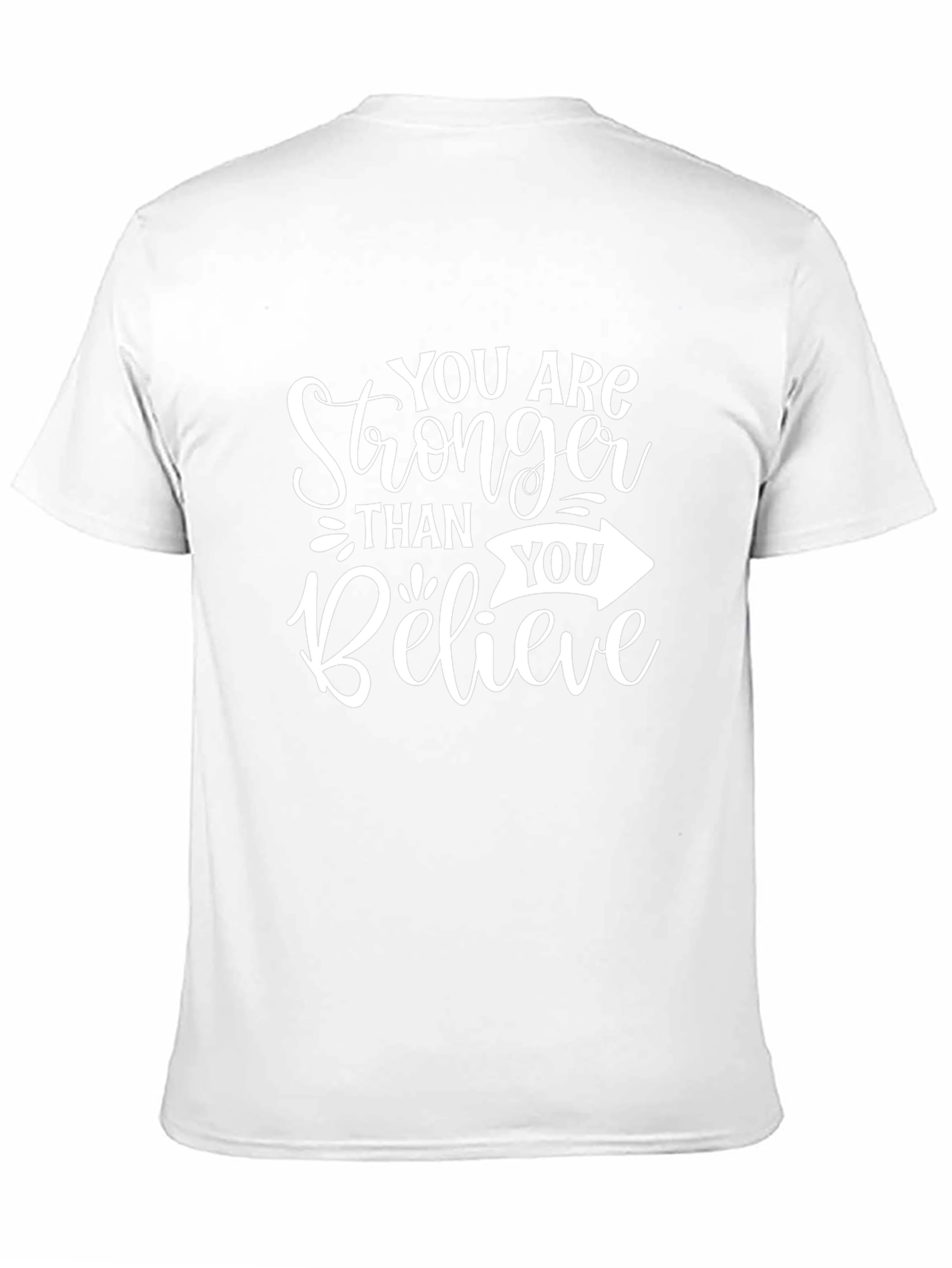 Motivational Stronger Than You Believe Black T-Shirt