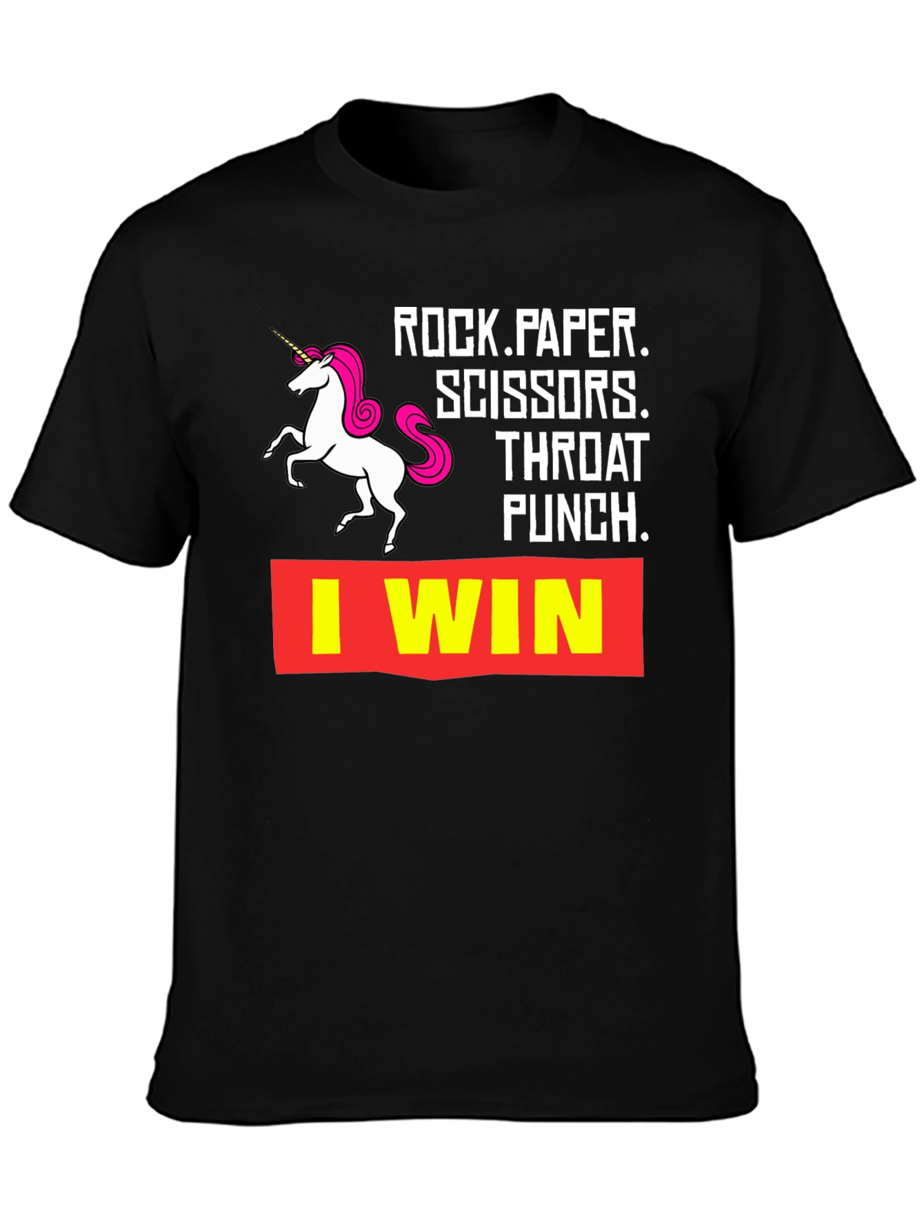 Rock Paper Scissors Throat Punch I Win T-Shirt
